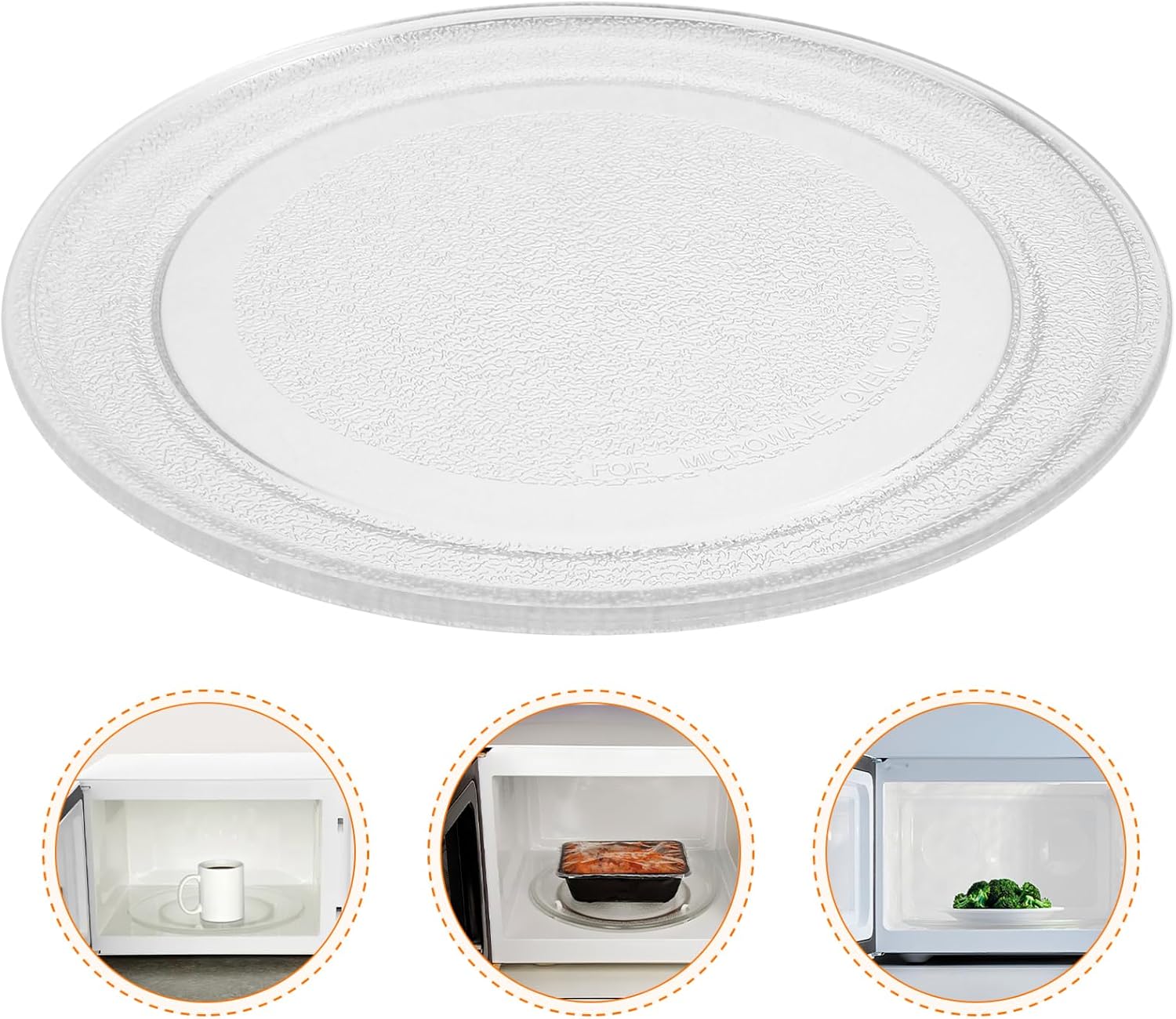 Microwave Turntable Glass Tray 24.5cm Replacement Plate for Ovens