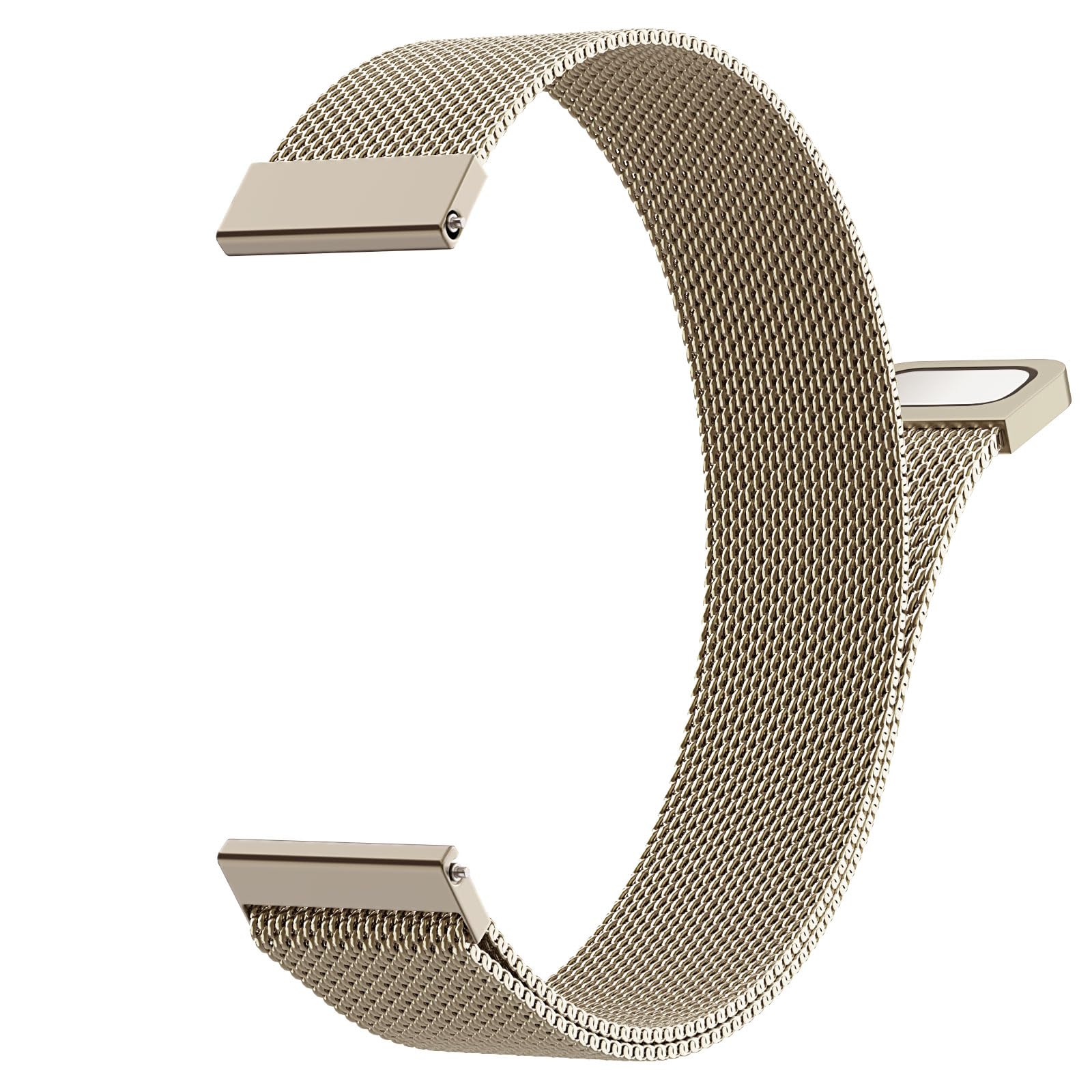 Astorgos 18mm 20mm 22mm Metall Armband Kompatibel mit Garmin Venu 3S/2S/4/3/Vivoactive 4S/Vivomove 3S/Forerunner 255S/265S/Vivoactive 6/5/3, Edelstahlgeflecht Armband für Damen und Herren