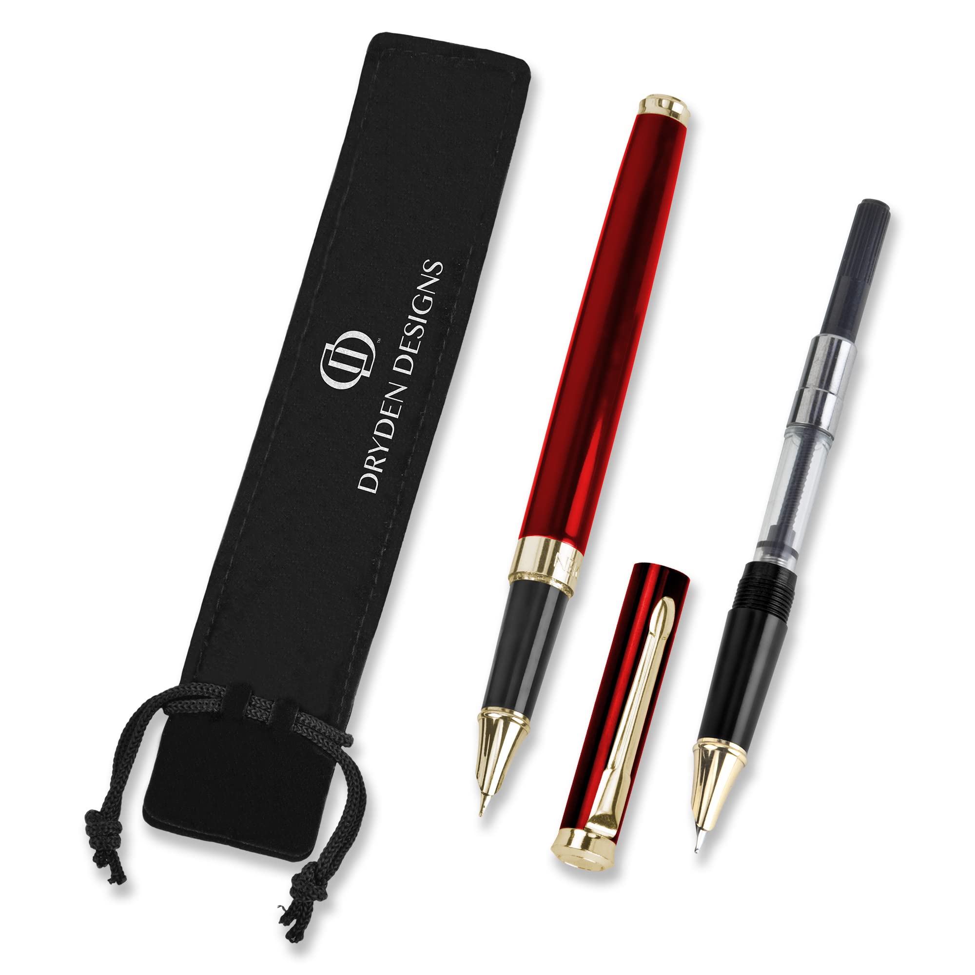 Amazon | Dryden Designs ファインニブ 万年筆 - インクカートリッジ24