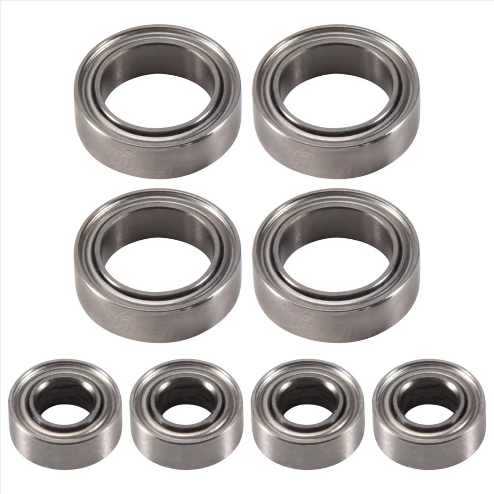 Rodamientos Auto RC para HSP para Himoto E18 para WLtoys A949 A959 A969 A979 A959-B A949-33 1/18 8 Piezas Rodamientos Bolas 4X8X3mm 8X12X3.5mm Repuestos Coche RC