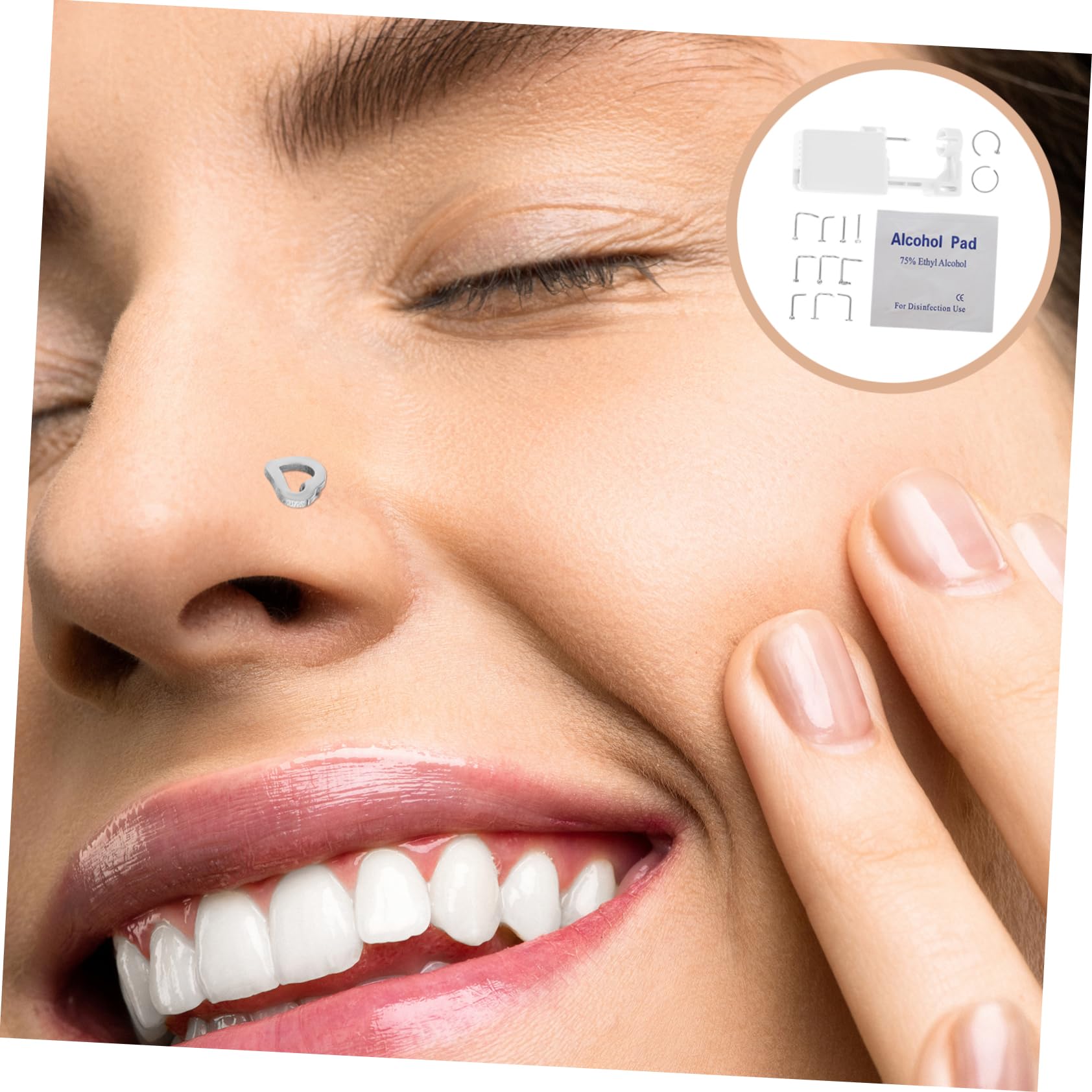 FOMIYES Nose Ring for Daily Wear Stainless Piercing Unit Professional Piercing Machine Piercer Accessory Set