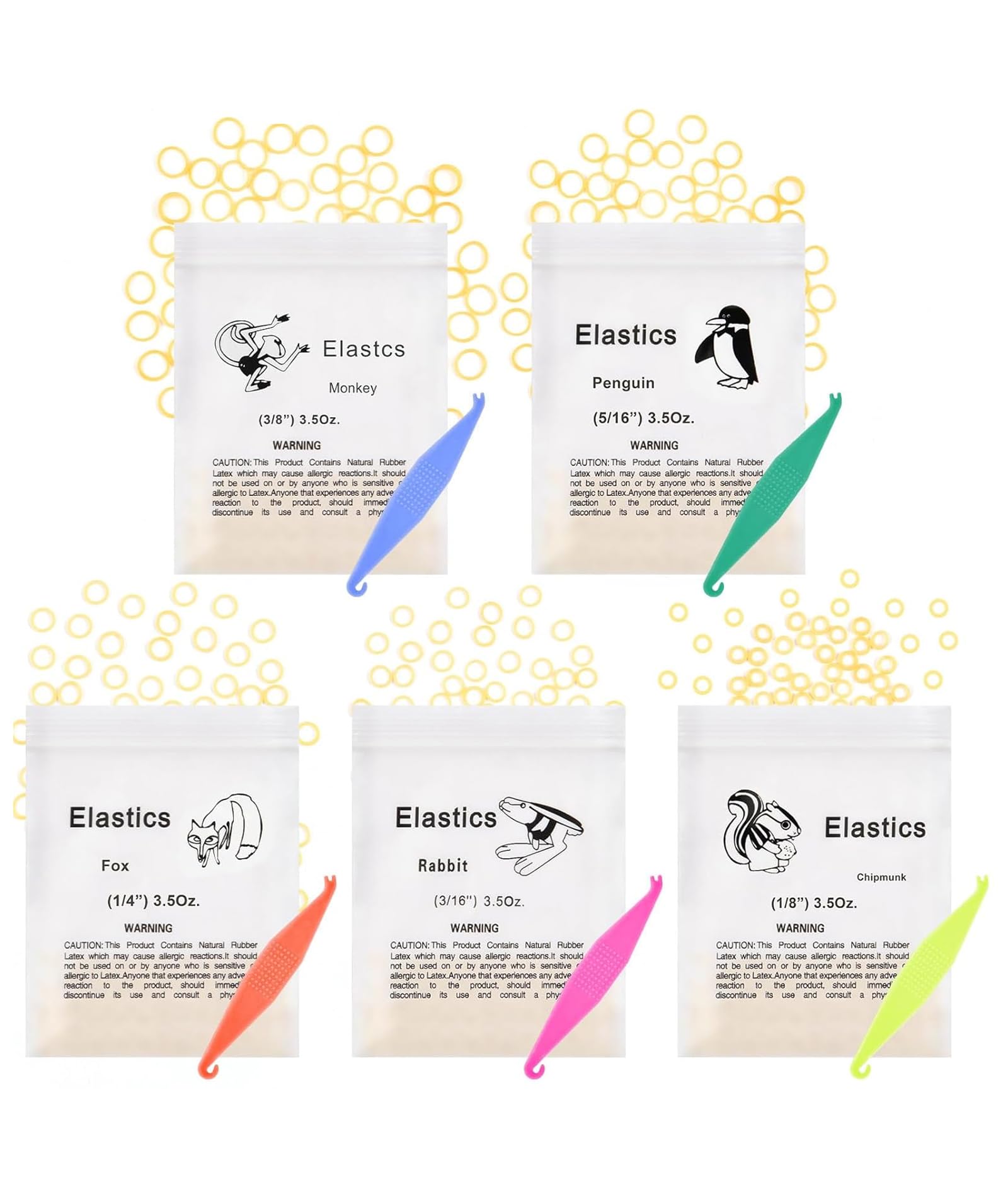 500Pcs Teeth Gap Filler, Orthodontic Rubber Bands for Braces, Teeth Aligners for Gap, Dental Elastic Traction Bands for Adjusting Misaligned Jaws and Narrowing Gaps-image-19