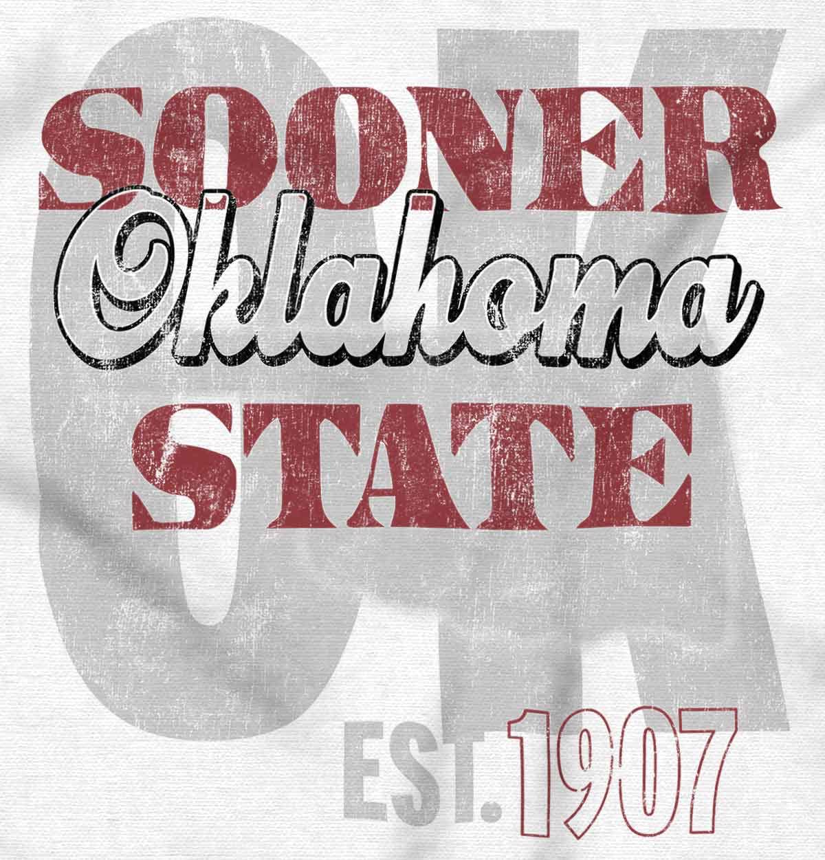 Brisco Brands Oklahoma Sooner State Map Shape Baby Romper Boys or Girls