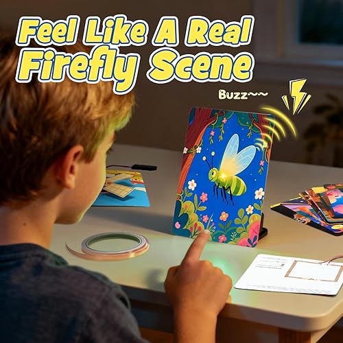 Miniatura 5 de JoyCat Kit de circuito de papel científico para niños de 8 a 12 años, juguetes STEM con modos de giro de vibración, kit educativo de electrónica con