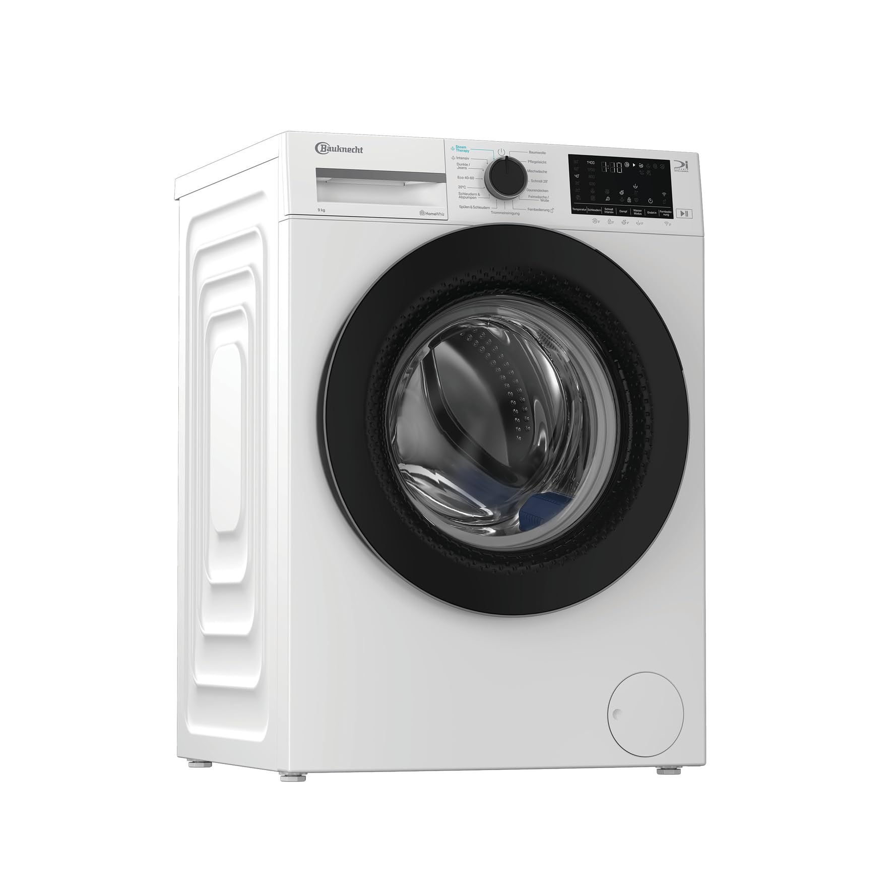 Bauknecht B W 9A30 BS Waschmaschine, 9 kg, 1400 U/min, Frontlader, Steam Therapy & Steam Technologie, Adaptive Wash, ColdWash, HomeWhiz, Energy Saver, leiser Inverter-Motor, Weiß