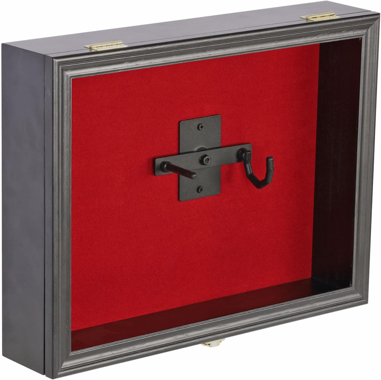 Single or Double 2 Pistol Handgun Revolver Gun Display Case Cabinet Rack Shadow box