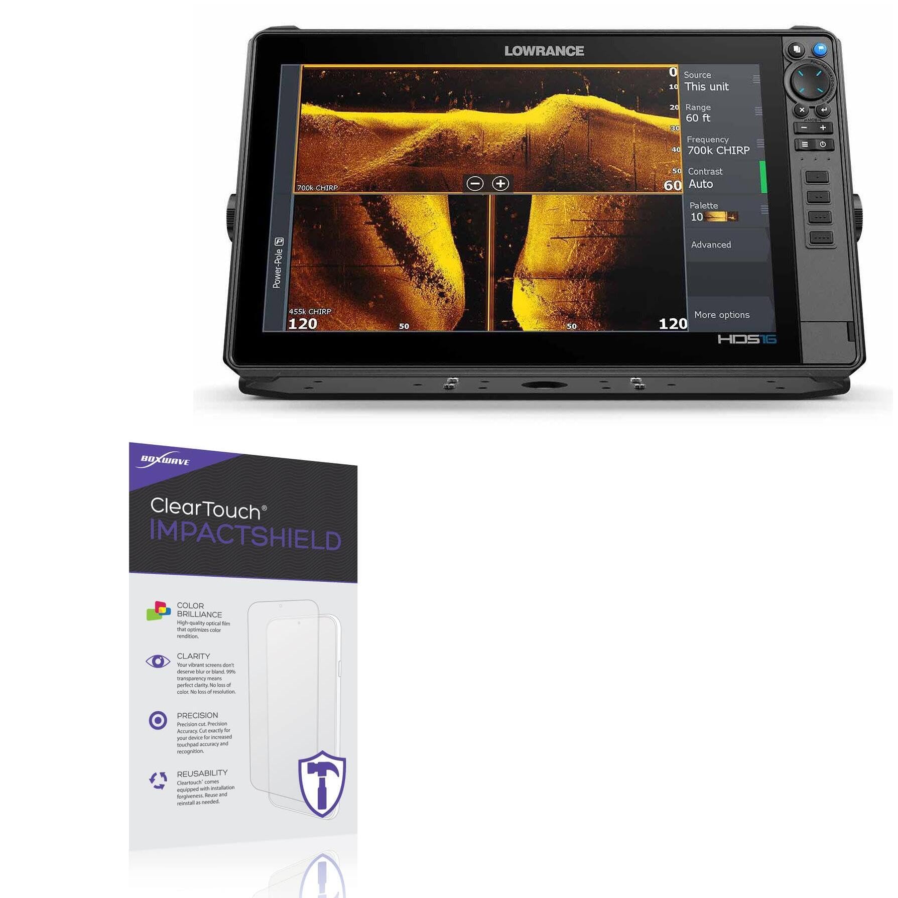 BoxWave Screen Protector Compatible with Lowrance HDS PRO 16 - ClearTouch ImpactShield (2-Pack), Impenetrable Screen Protector Flexible Film