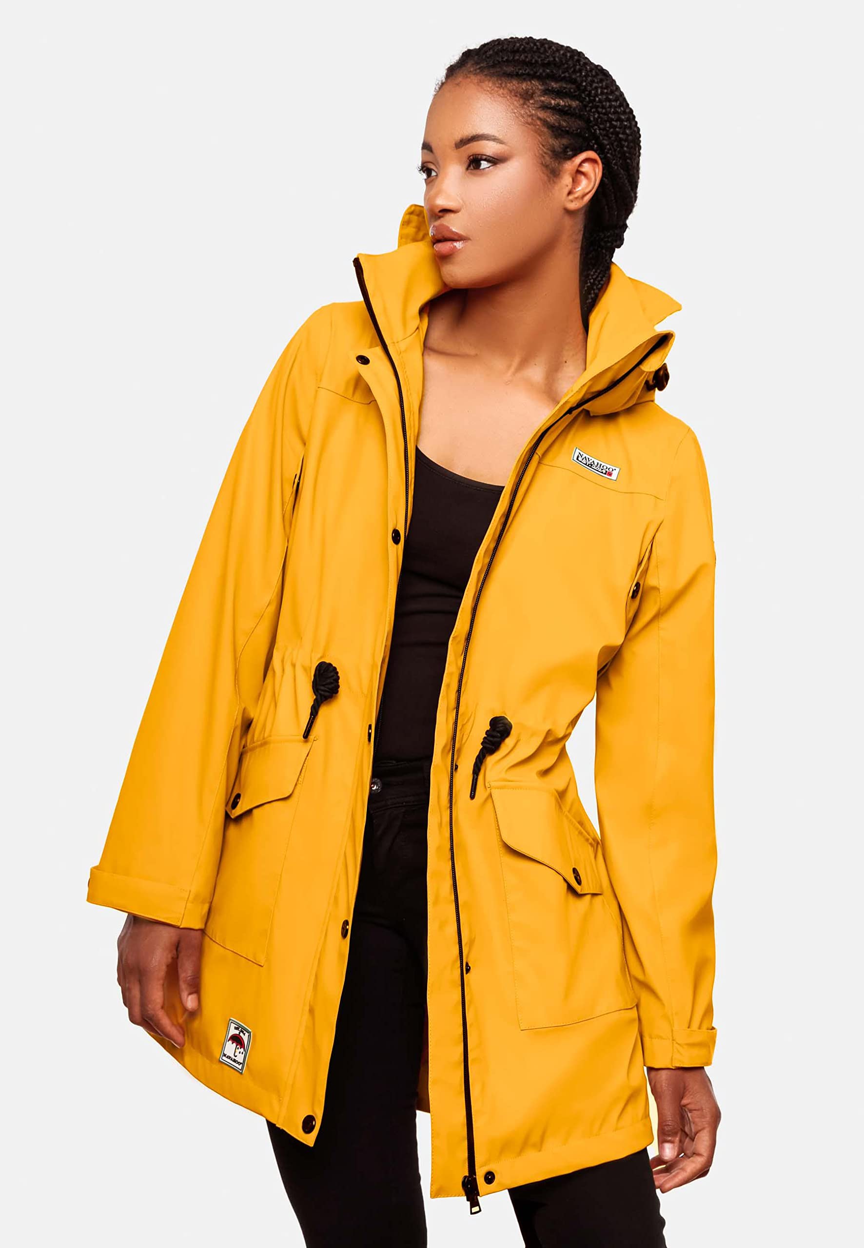 Navahoo Damen wasserdichter gefütterter Regenmantel Deike XS-XXL
