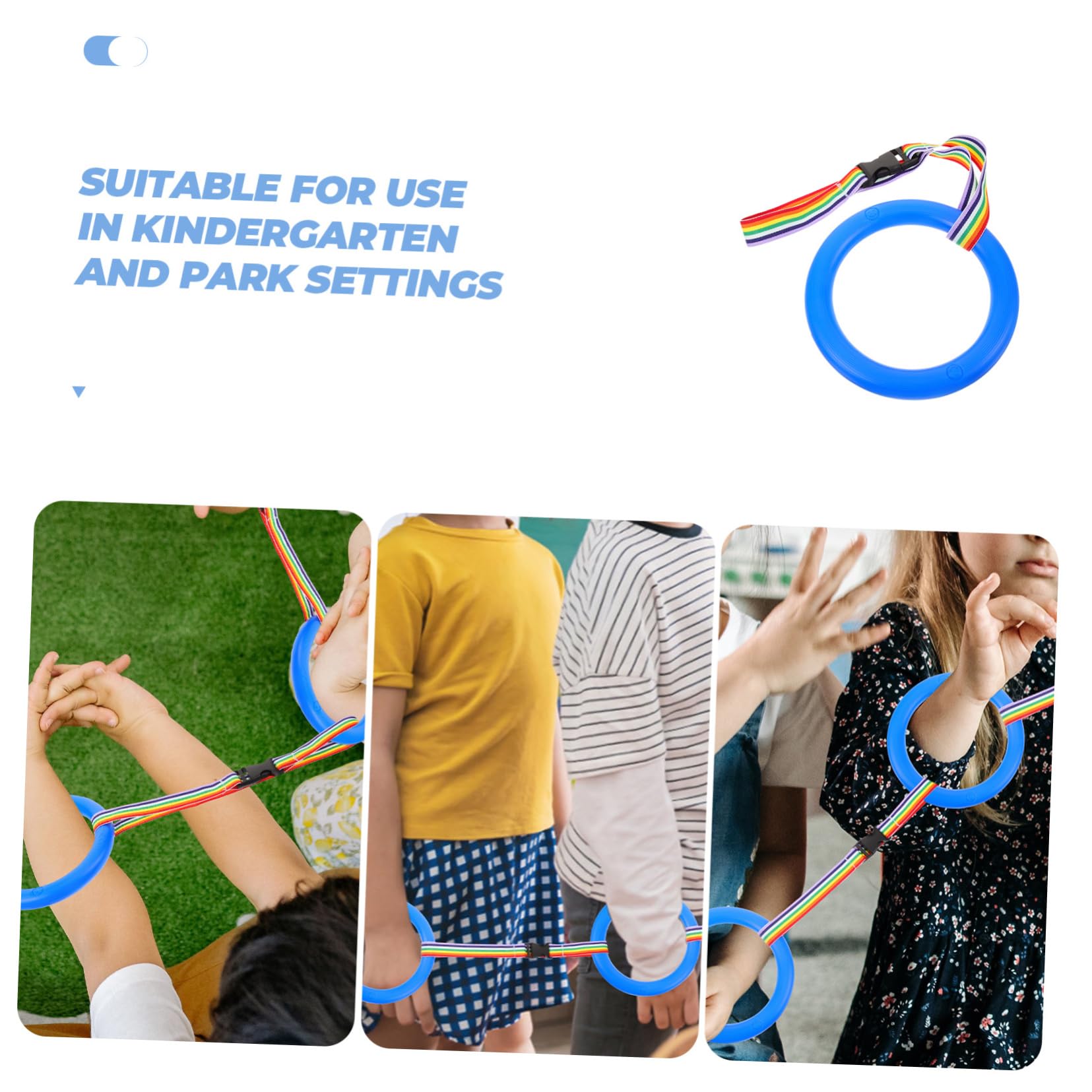 Beaupretty Cuerdas de Seguridad Infantiles Ajustables con Anillas Desmontables Asas Redondas Cómodas y Líneas Coloridas para Preescolar y Parque para