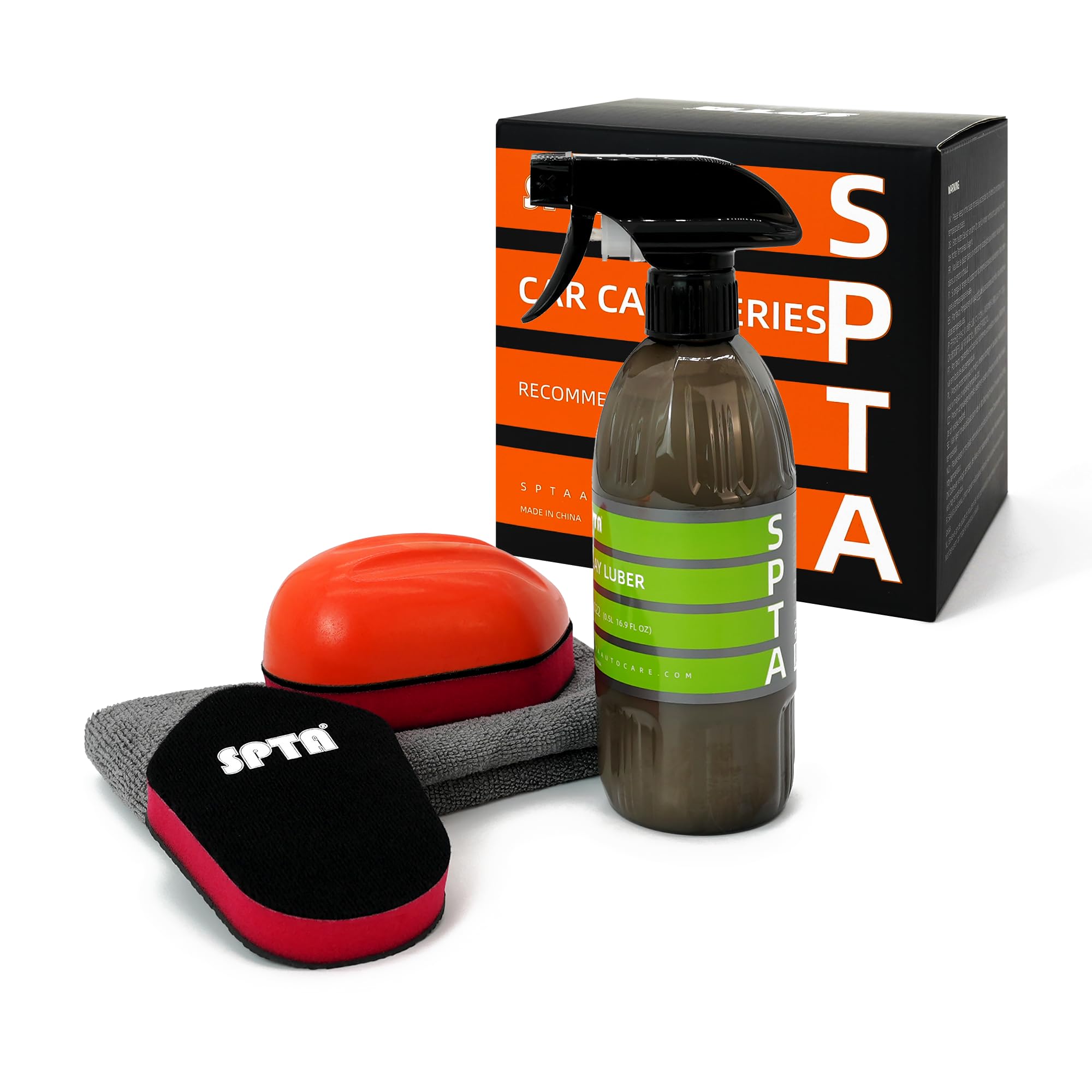 SPTA Lot de 3 tampons d'argile et de polissage pour les détails de voiture, tampons d'argile pour les détails de voiture, nettoyage magique de voiture, outil de polissage de cire, réutilisable et
