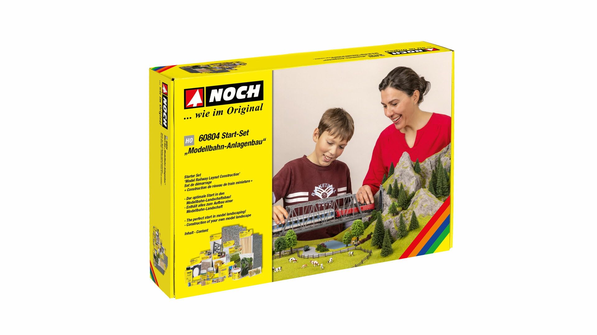 NOCH Start-Set „Modellbahn-Anlagenbau“, umfassendes Modellbahn Zubehör für den idealen Einstieg, geeignet für die Spurweite H0 | 60804