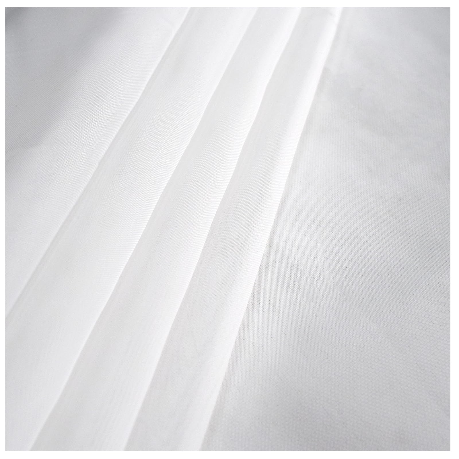 Blanc Rideau D'extérieur Transparent Imperméables Rideaux Semi Transparents L500xH120cm Rideaux de fenêtre Rideau avec œillet Supérieur en Acier Inoxydable pourJardin Patio pergola Cabana 2 PCS