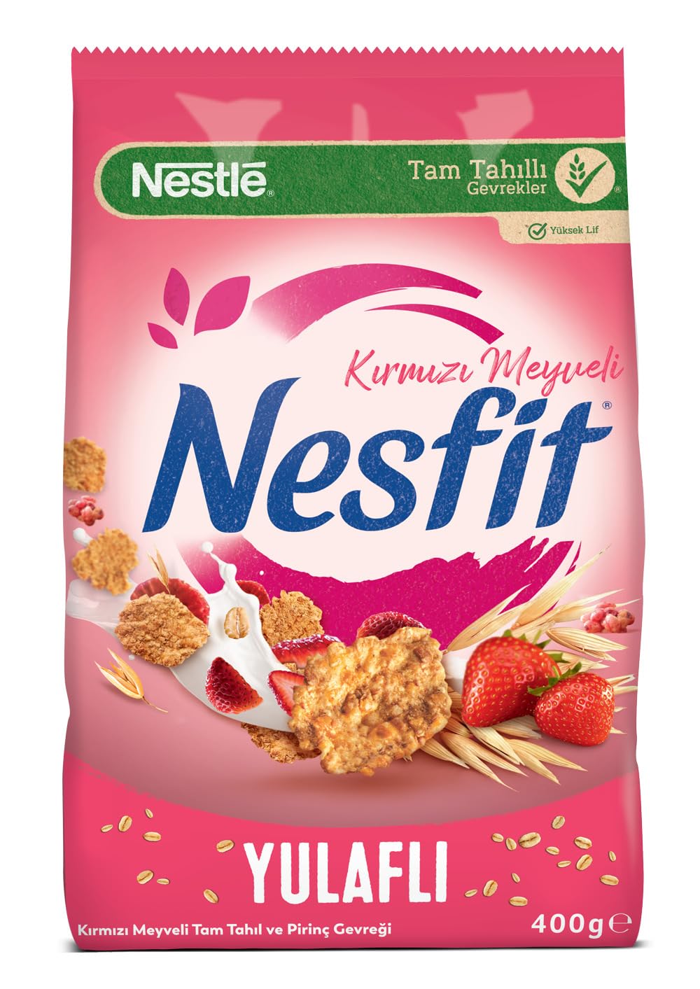 Nestlé Nesfit Kırmızı Meyveli Tam Tahıl ve Pirinç Gevreği, 400 g