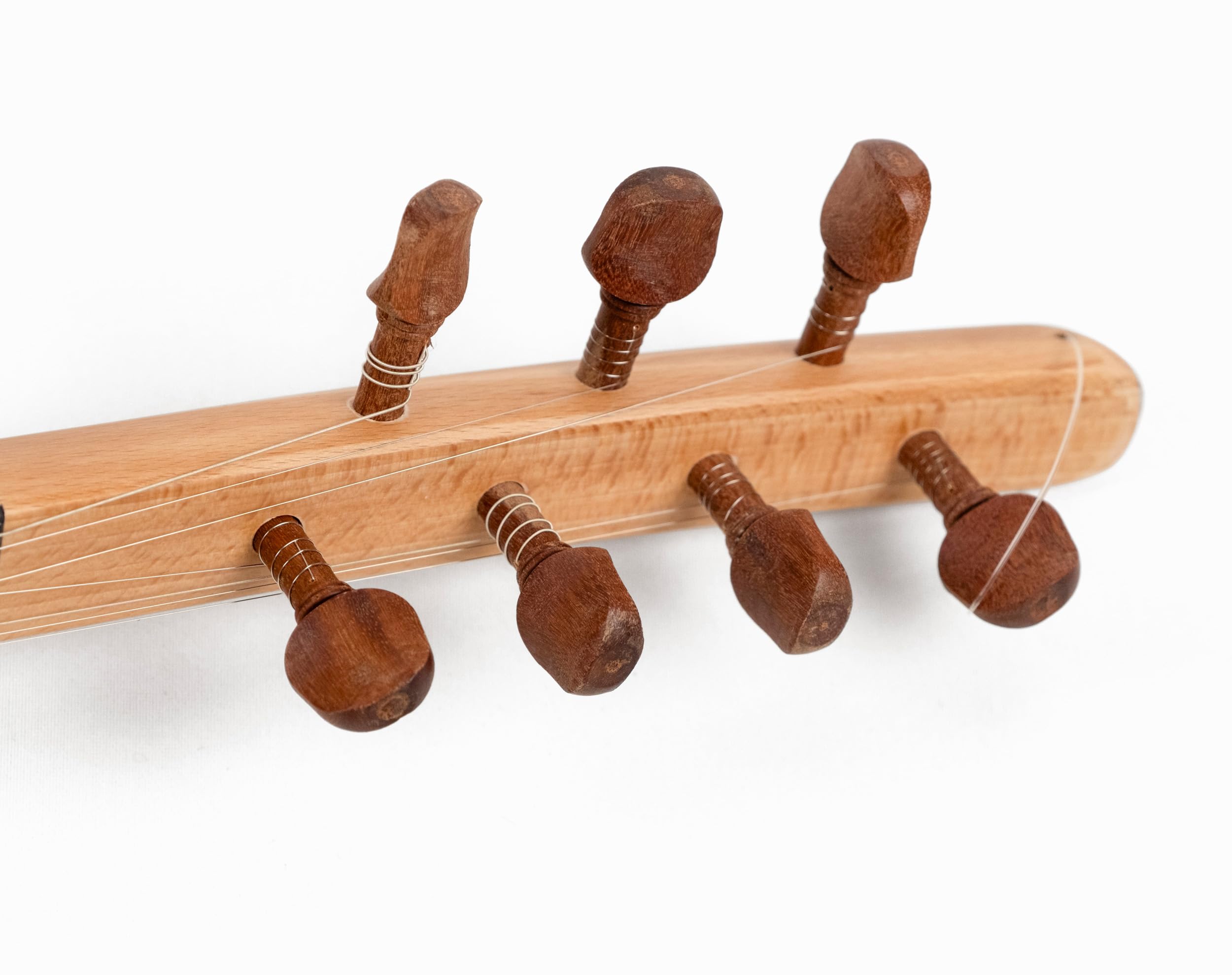 Madera de cerezo Saz de cuello largo turco con pastilla, instrumento tradicional hecho a mano
