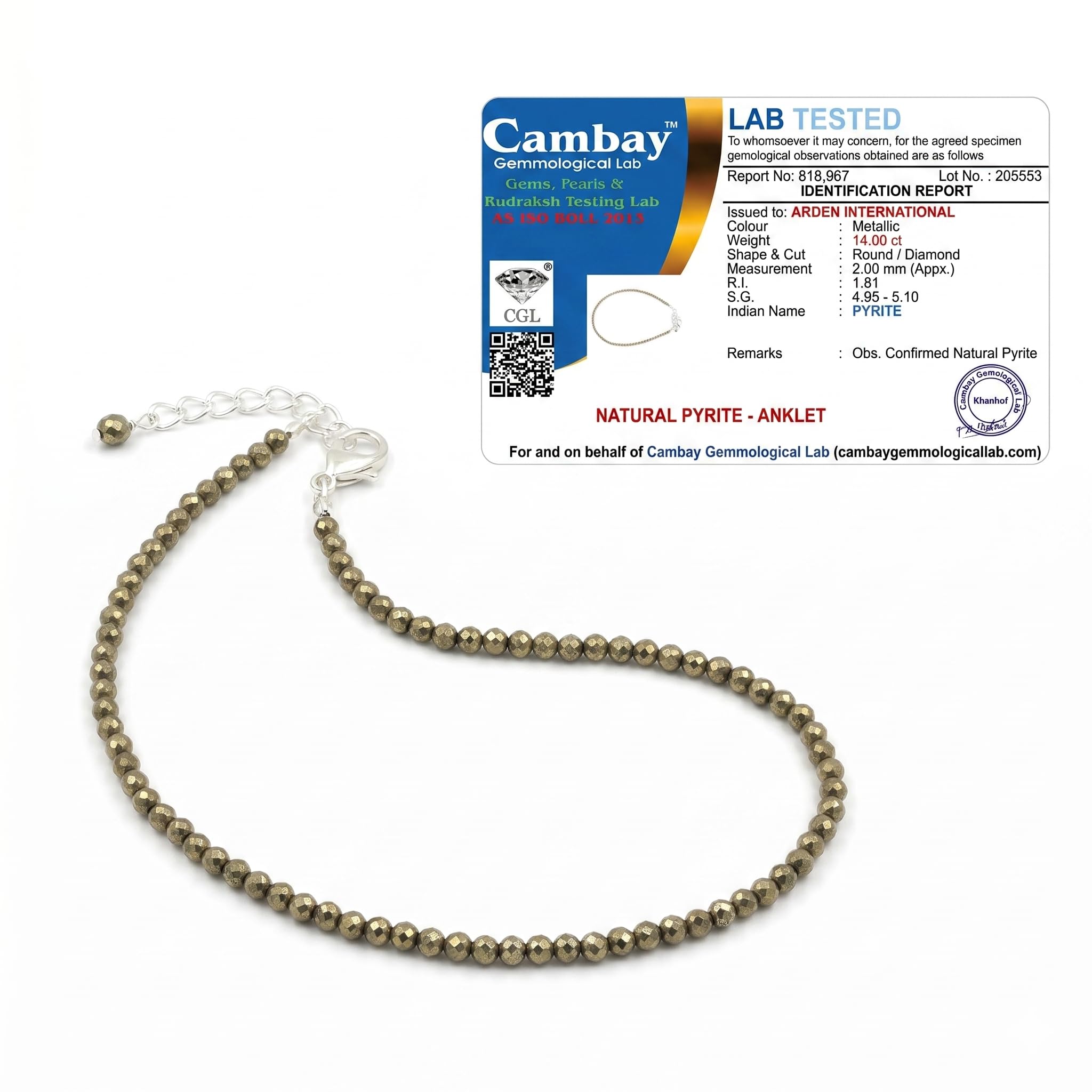 ARDEN Pyrite Anklet for Women | Natural Raw Pyrite Crystal Anklet | Minimalist Daily Wear Anklets | Wealth & Confidence Symbol Jewellery | Adjustable Lightweight Design I Ideal Gift for Girls & Women-image-38