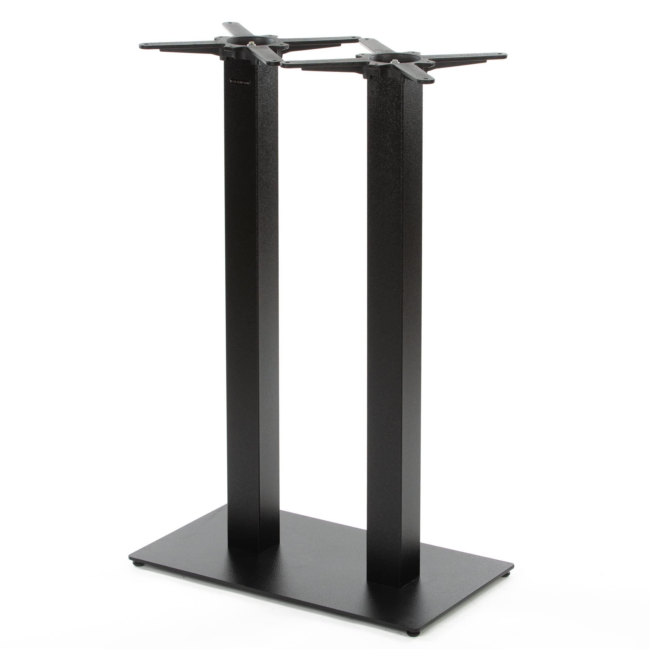 Doppel-Stehtischgestell Tischbein Schwarz | Premium | PJ7592/110 | Metall | Stehtisch | H 108 cm | 29 kg | Bodenplatte 70x40 cm | max. Tischplattengröße 120x70 cm