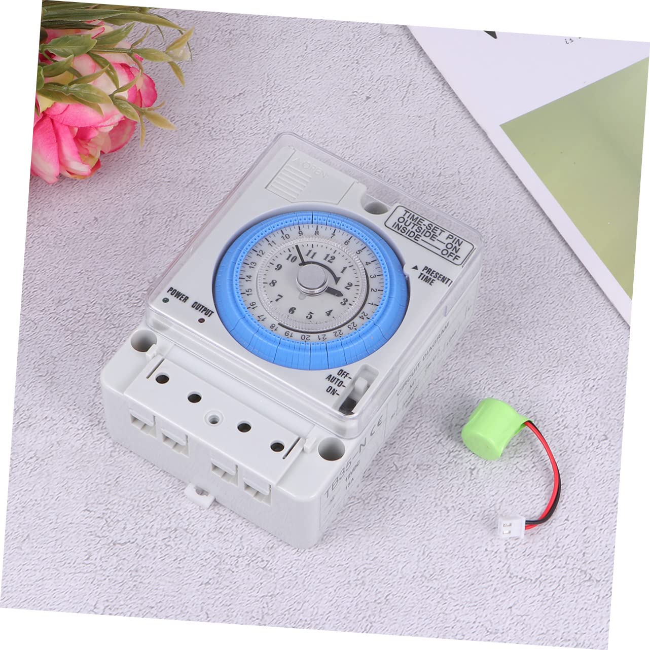 MAGICLULU Timer Meccanico da Cucina, Interruttore Temporizzato Meccanico 110-230vac 16a, Bianco, Pc, per Casa e Pancake