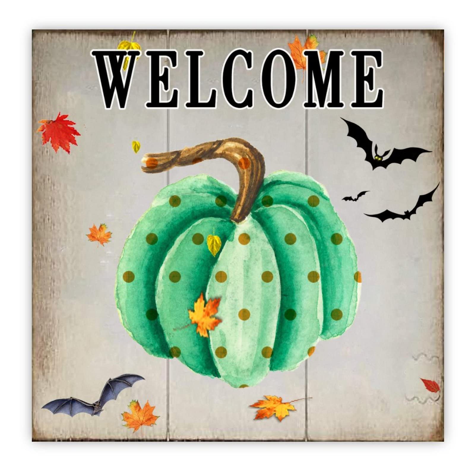 Décoration murale citrouille en bois d'Halloween pour salon et cuisine style ferme