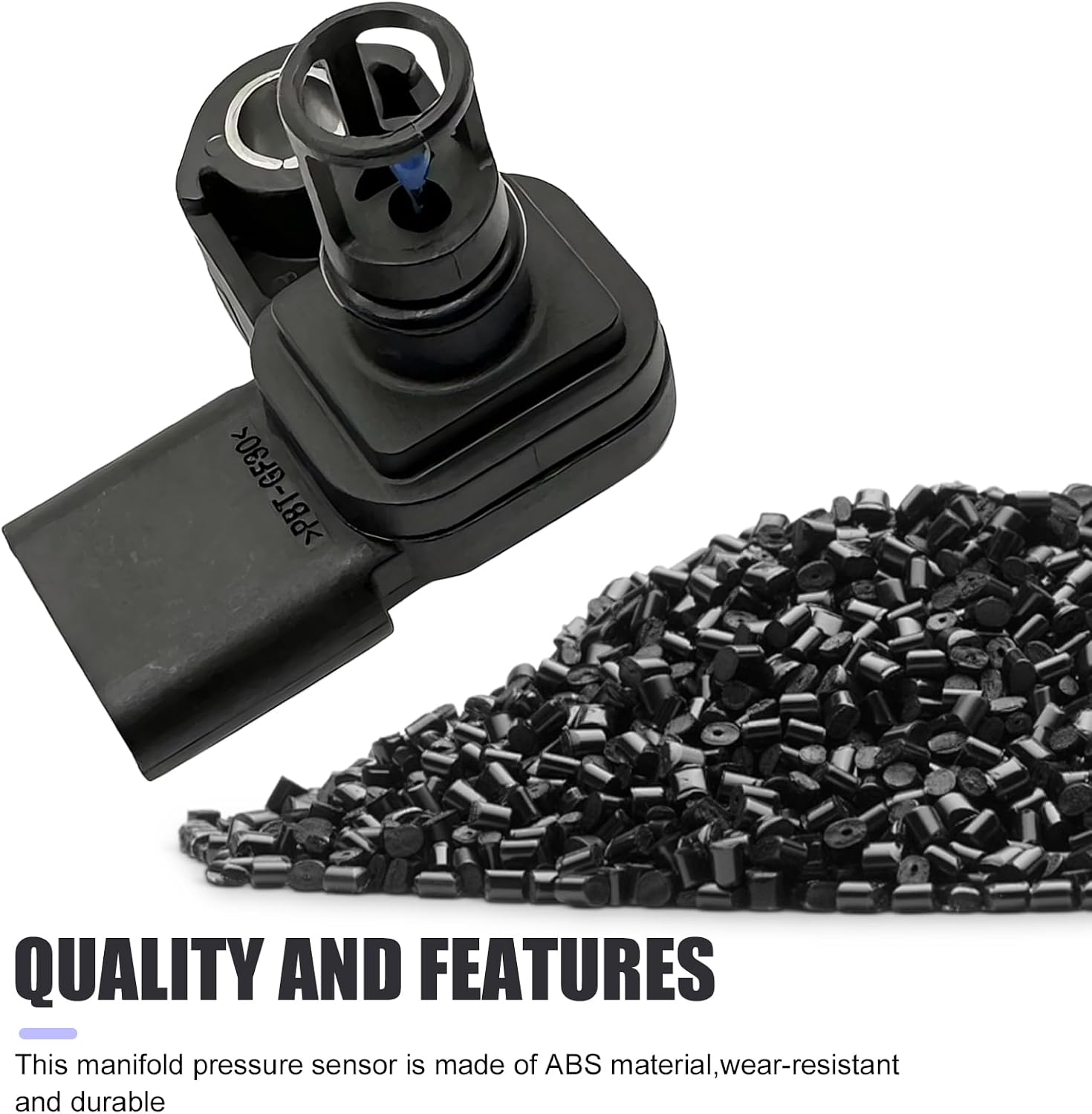 MERCGQ2415BL-1PC Black Automotive Intake Pressure and Temperature Sensor, Replacement for OE: 12681993 082800-0630