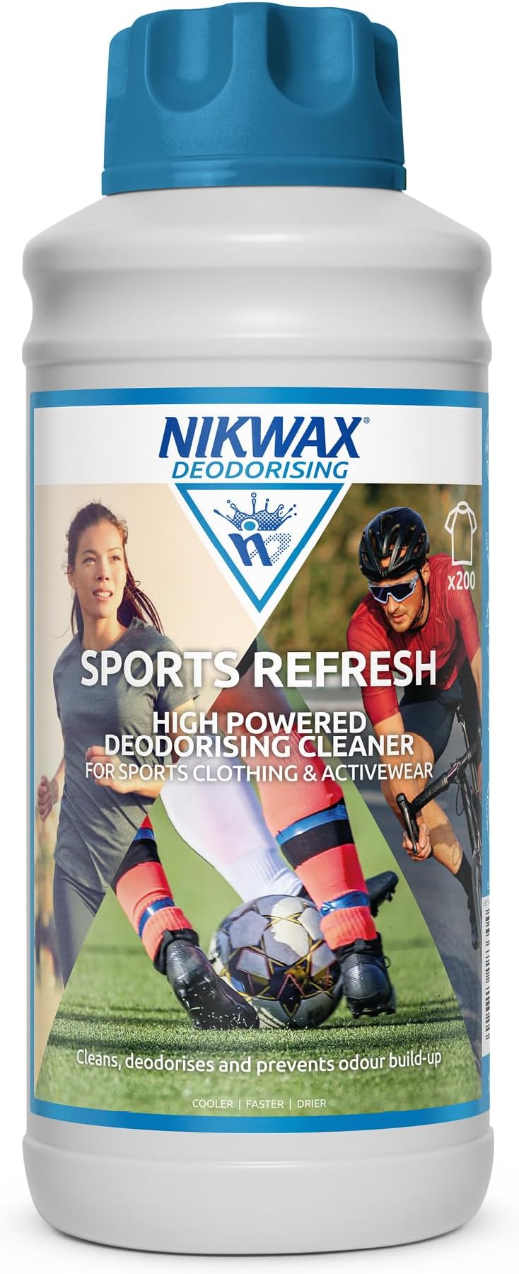Sports Refresh – Sports Wash Detergent & Odour Eliminator, Deodorising Cleaner for Activewear, Gym Clothes & Kits – Removes Sweat & Prevents Odour Build-Up, Fresh Scent (1 Litre)