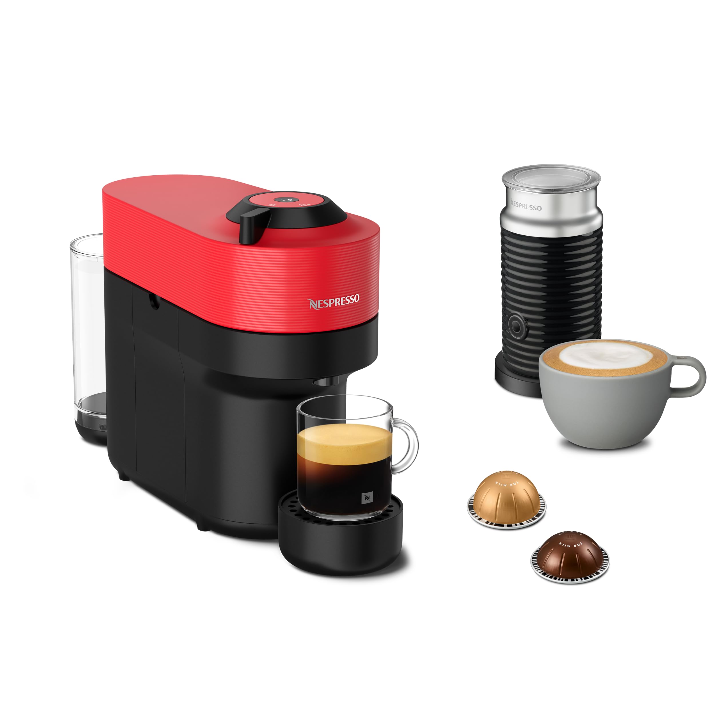 Nespressovertuo Pop Coffee Machine Bundle With Aeroccino By