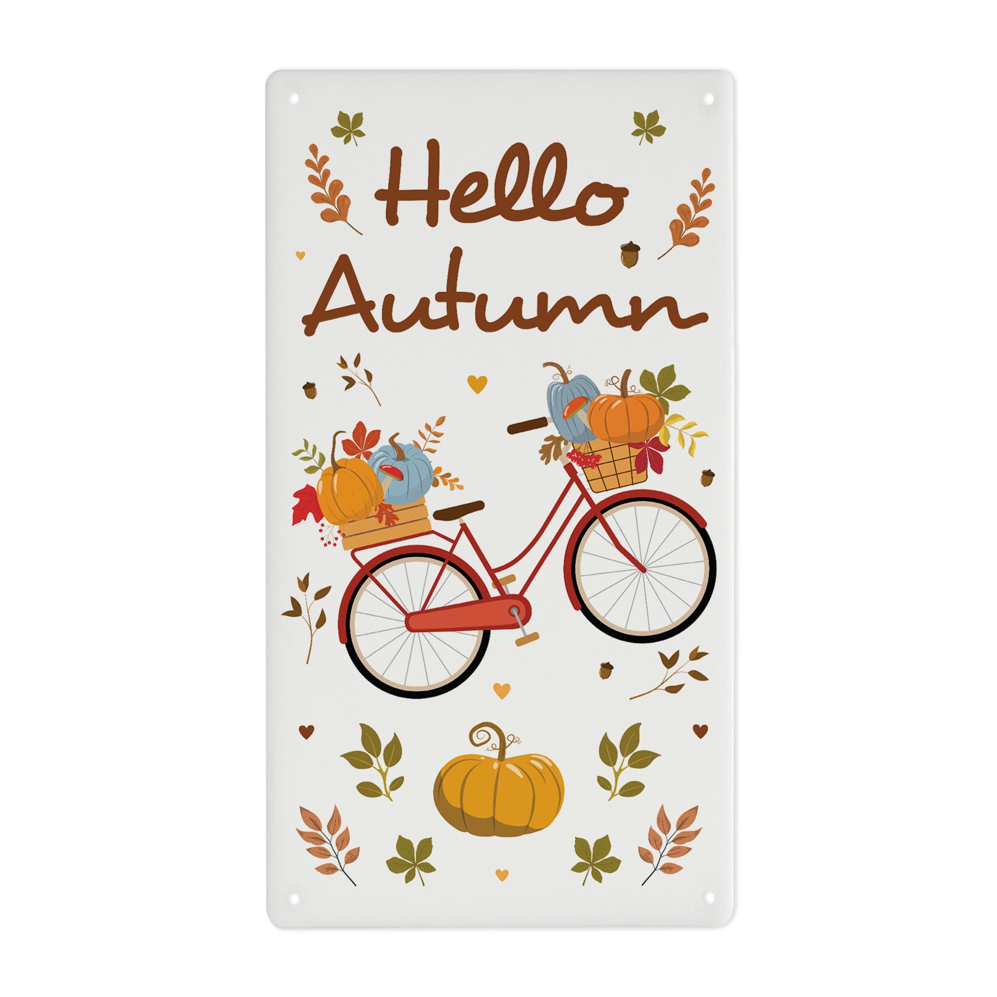 Red Ocean Autumn Decor Plaques For Home Seasonal Decorations Leaves Pumpkins Autumnal Decor For Thanksgiving Fall