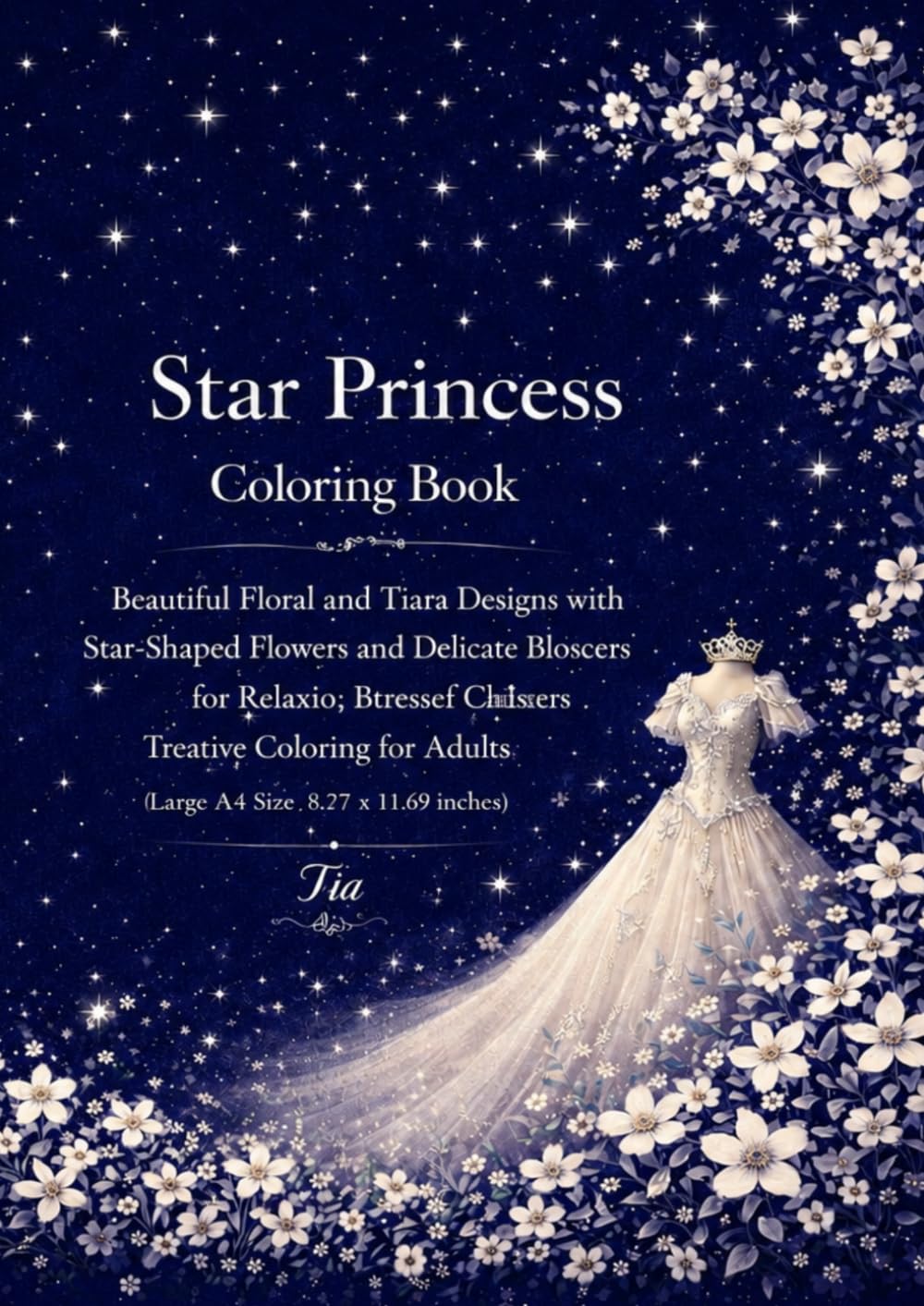 Star Princess Coloring Book: Beautiful Floral and Tiara Designs with Starlight Flowers and Celestial Botanicals for Relaxation, Stress Relief, and ... Adults (Floreveil Princess Coloring Series)