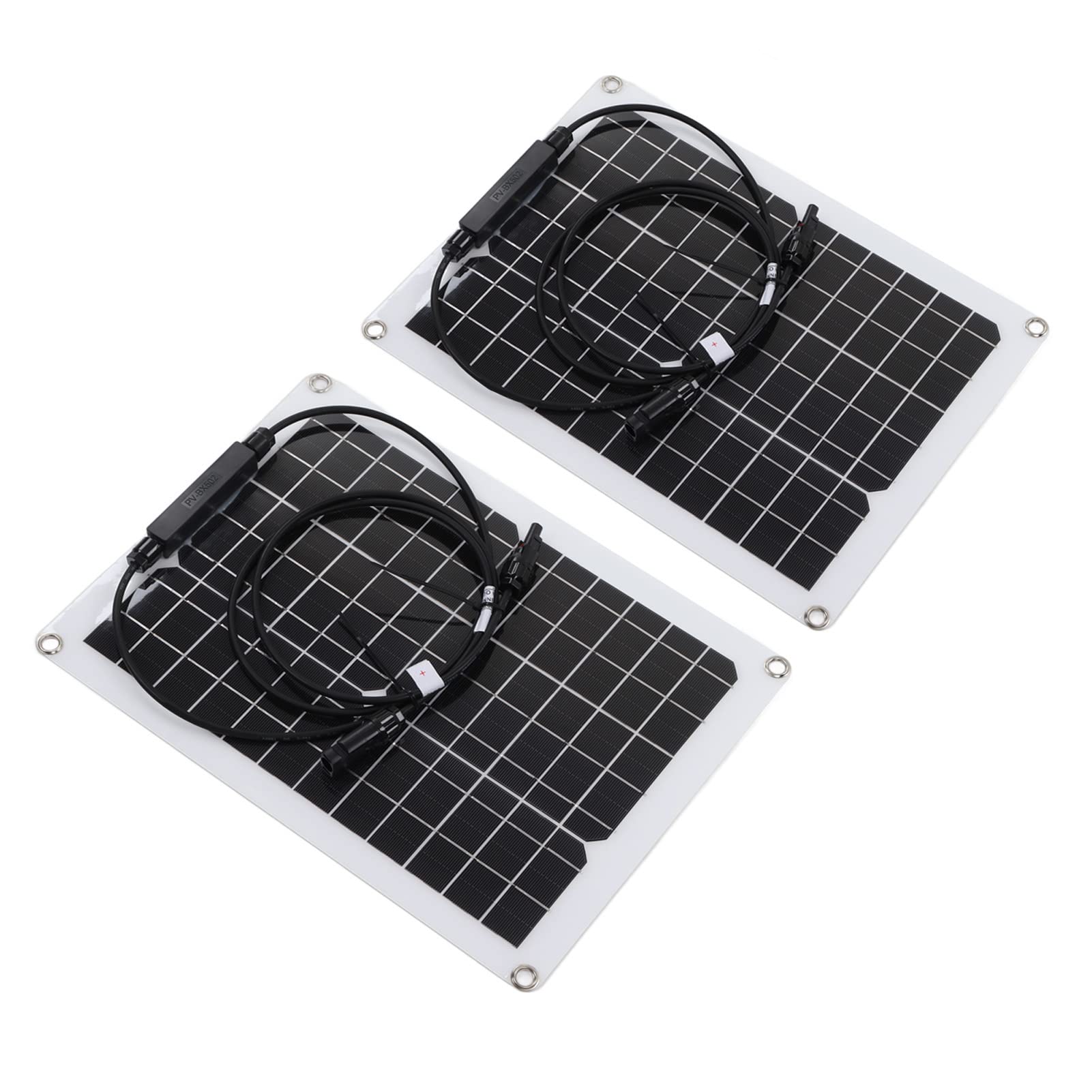 Panel Solar Monocristalino Flexible de 30 W con Controlador de 50 A para Suministro de Energía de Batería de 12 V, Ideal para Vehículos Recreativos y Acampadas