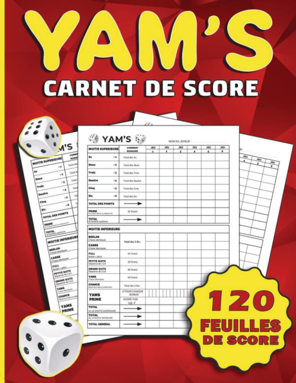 Buy Yam's De Scores 120 Feuilles De Score Du Jeux Yams Cahier