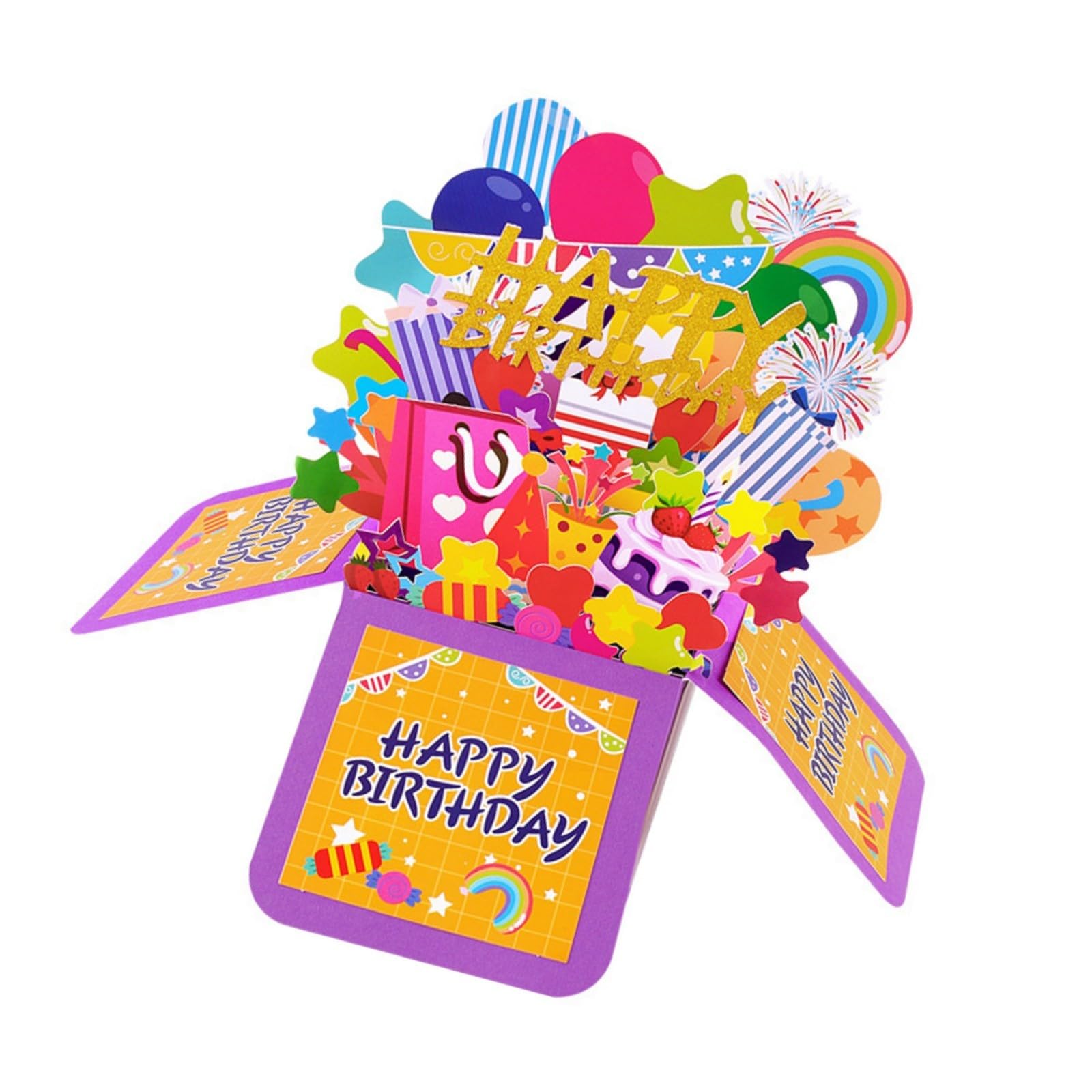 NVOQILIN Folded Greeting Card Greeting Card Decorative Display Ornament for Celebration and Gifting Use Multipurpose Party Decoration
