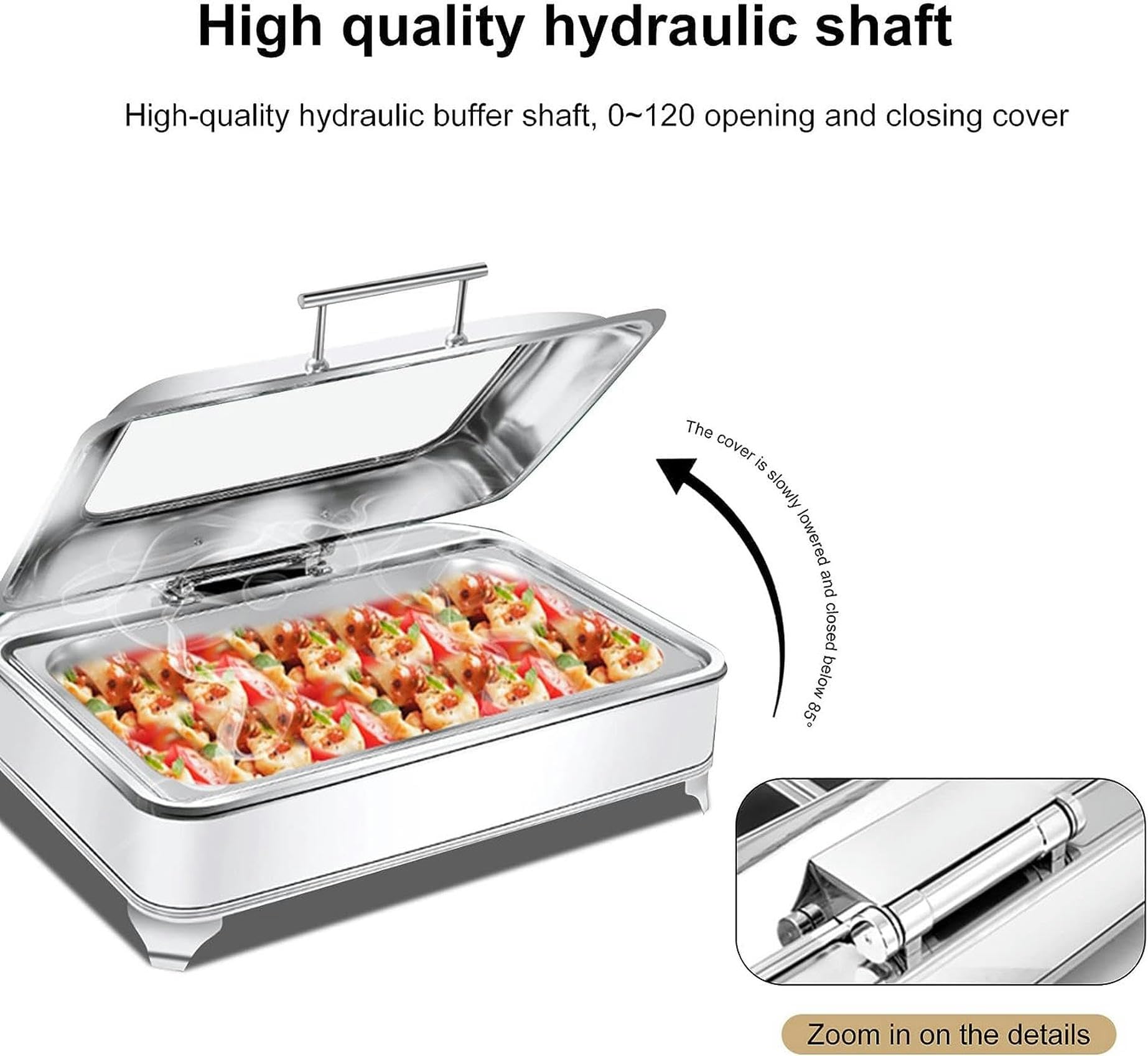Calentador De Alimentos De 9 litros para Buffet De Fiestas, Calentador Eléctrico con Control De Temperatura, Plato De Acero Inoxidable para Fiestas, Equipo De Buffet para,