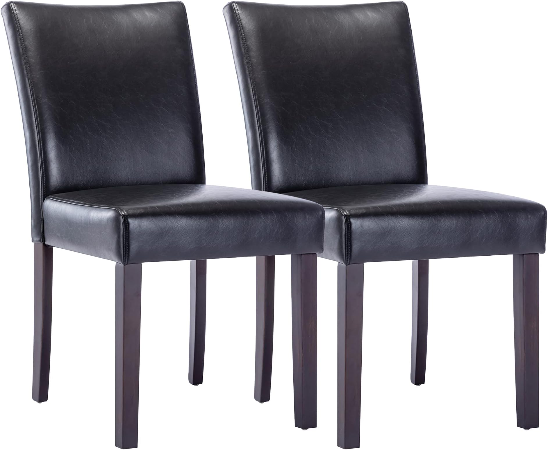 Christopher Knight Home Gentry Bonded Leather Dining Chairs, 2Pcs Set, Black Chairs
