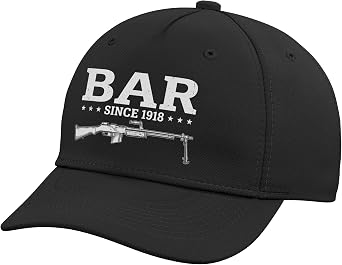 M1918 BAR WWII Vintage Label Raising THE BAR Graphic Adjustable Baseball Hat