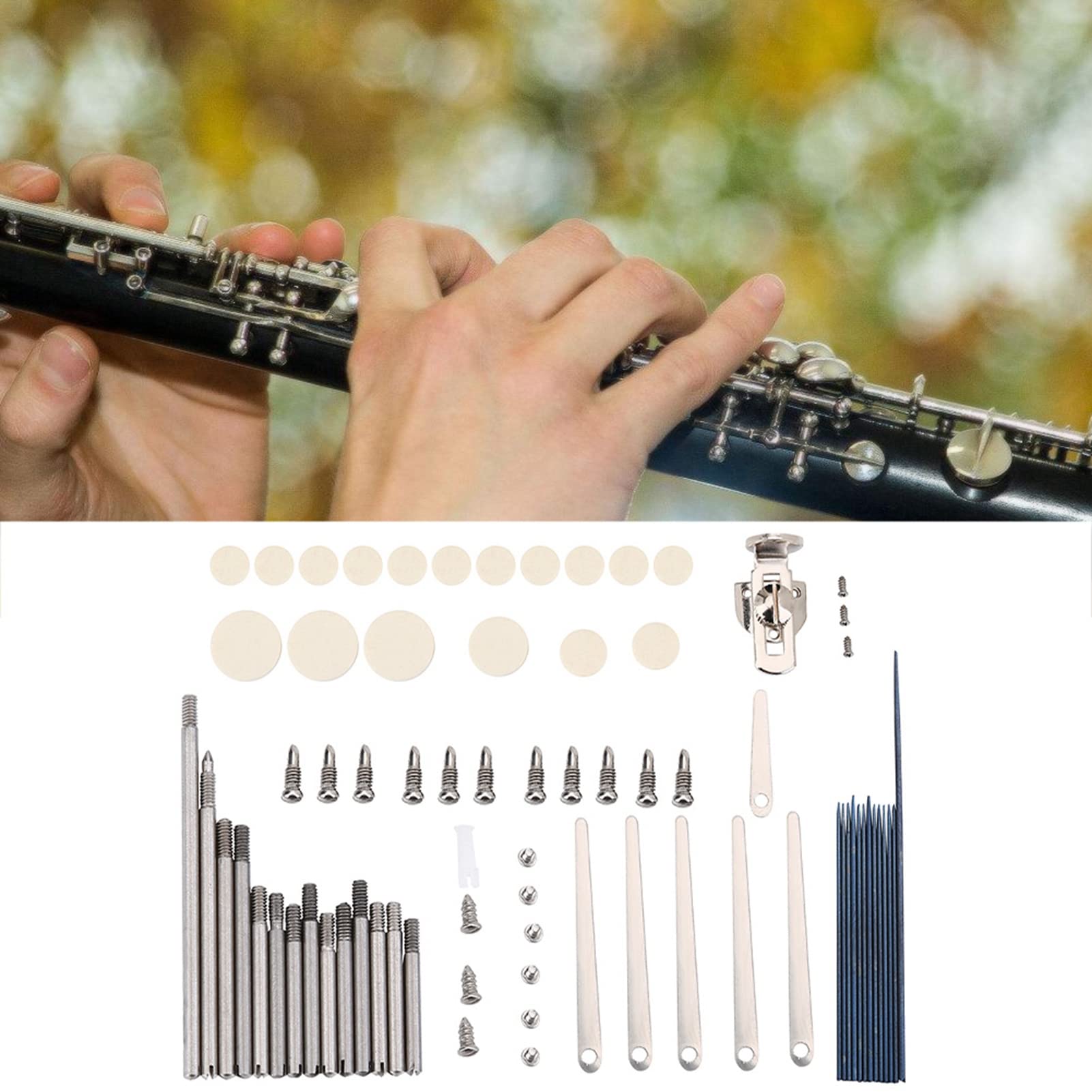 Accessori per Clarinetto Set di Parti di Riparazione per Clarinetto Kit di Manutenzione per Accessori di Ricambio per Strumenti a Fiato