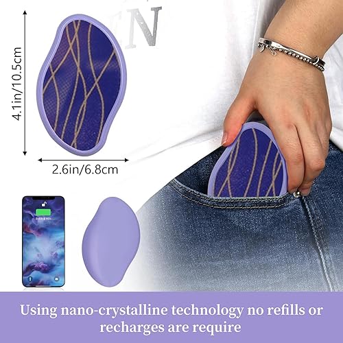 Miniatura 6 de Removedor de pelo de cristal, borrador de pelo de cristal para mujeres y hombres, borrador mágico para espalda, brazos y piernas, depilación
