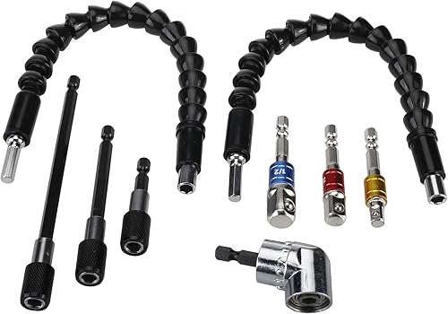 Miniatura 8 de HighFree Barra de extensión, adaptador de zócalo de vástago hexagonal, extensión de broca flexible, broca cuadrada de impacto, soporte para puntas