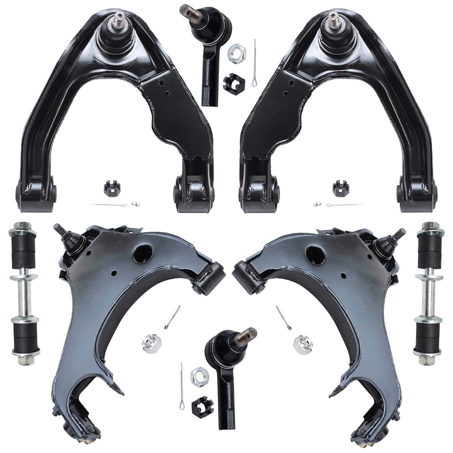 Detroit Axle - 8pc Front End Control Arms Kit for 00-04 Nissan Xterra, 4