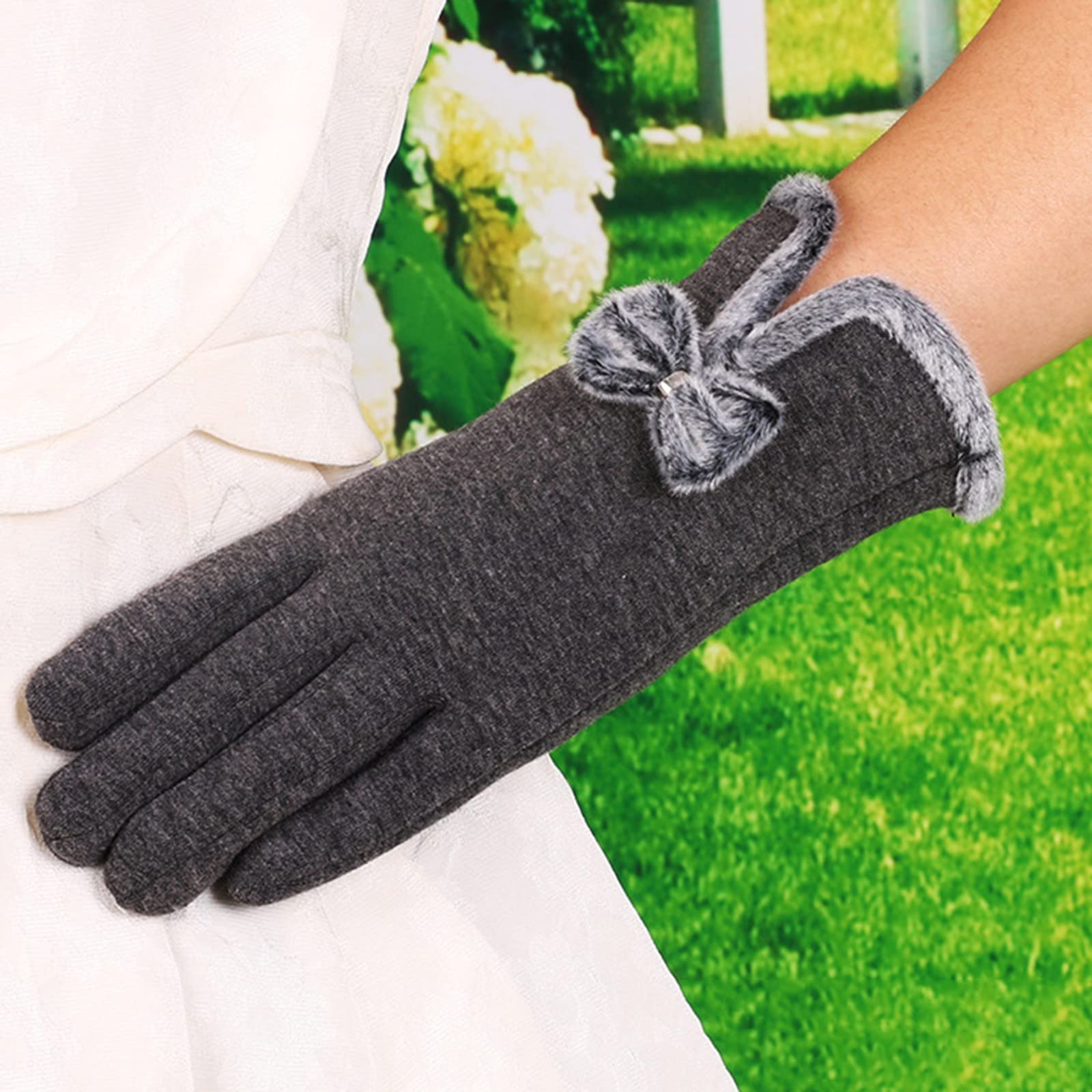 Guanti Invernali Touch Screen Da Donna - Caldi, Antivento, Con Polsino Doppio E Imbottitura In Peluche