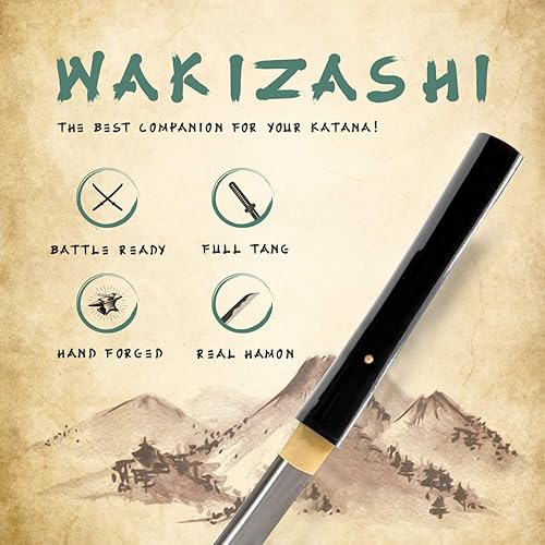 Miniatura 4 de Handmade Sword - Totalmente funcional Kill Bill O-Ren Ishii Shirasaya Wakizashi, arcilla de acero al carbono 1095 templada, espiga completa,