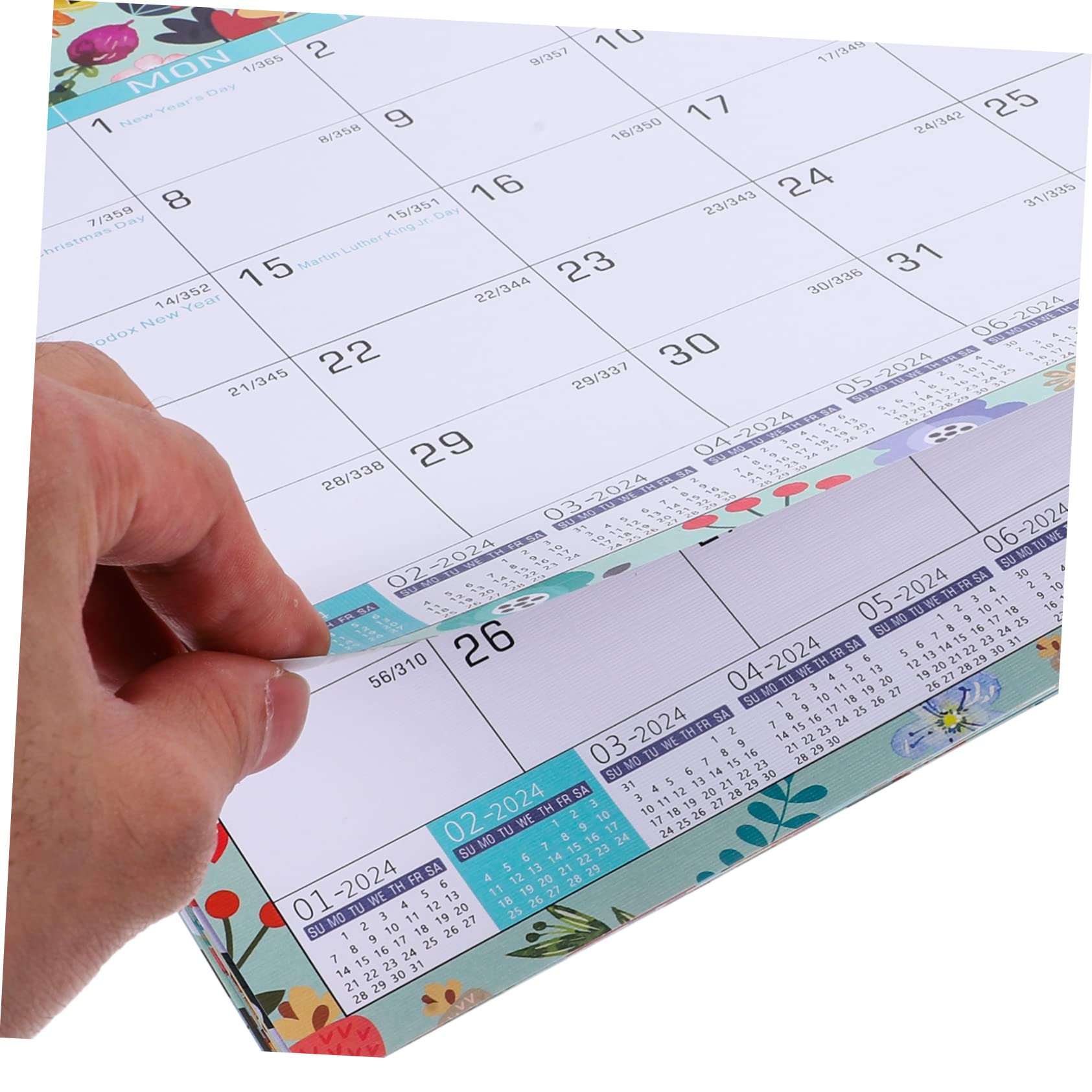 VILLCASE 5stücke Tearable Kalender Englischer Countdown Wandkalender Für Zuhause Und Büro Großer Hängender Monatskalender Mit Klaren Druckbildern Planung Und Organisation Von Terminen