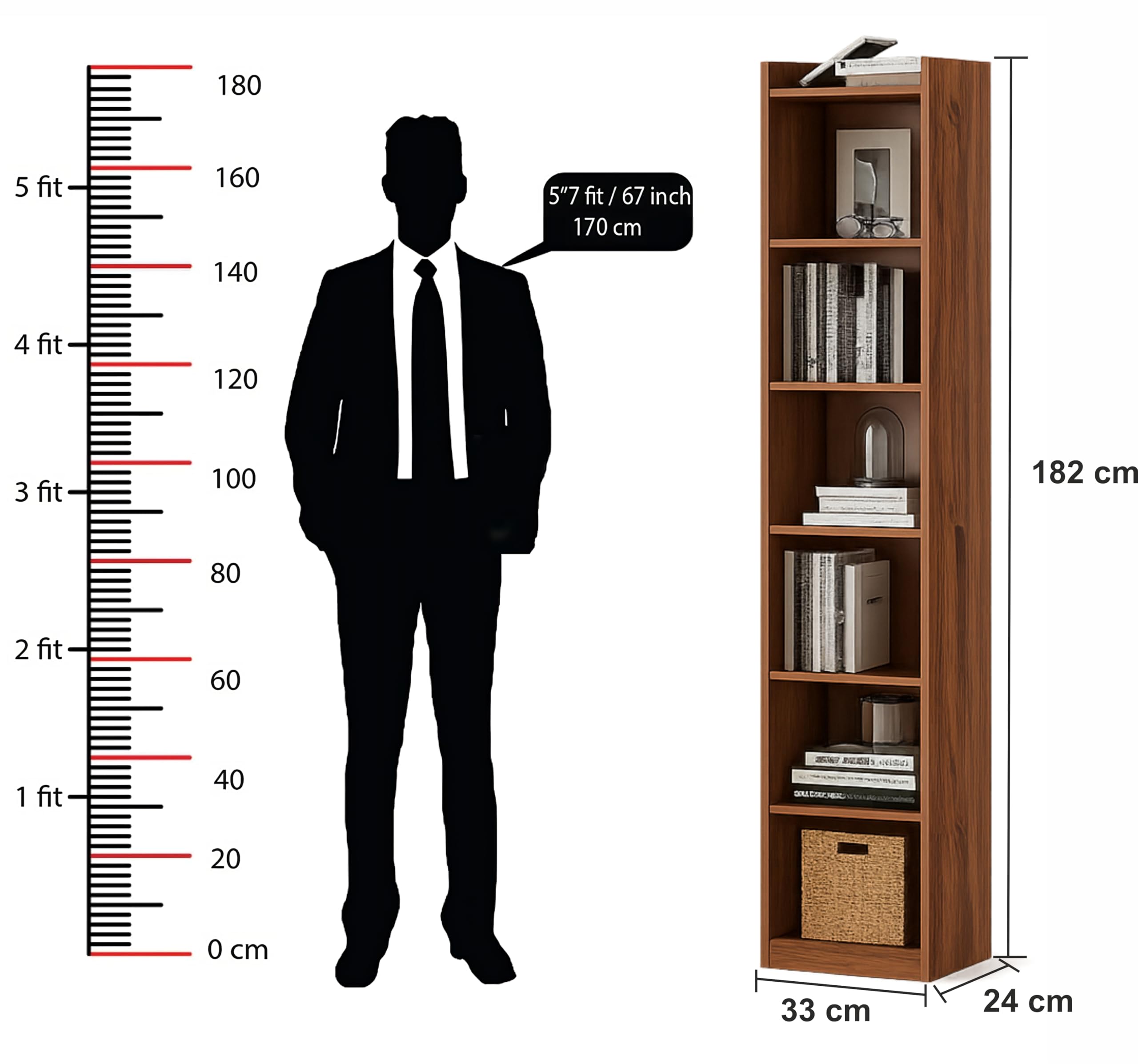Enigmatic Woodworks Wooden Large Open Bookshelf Multipurpose for