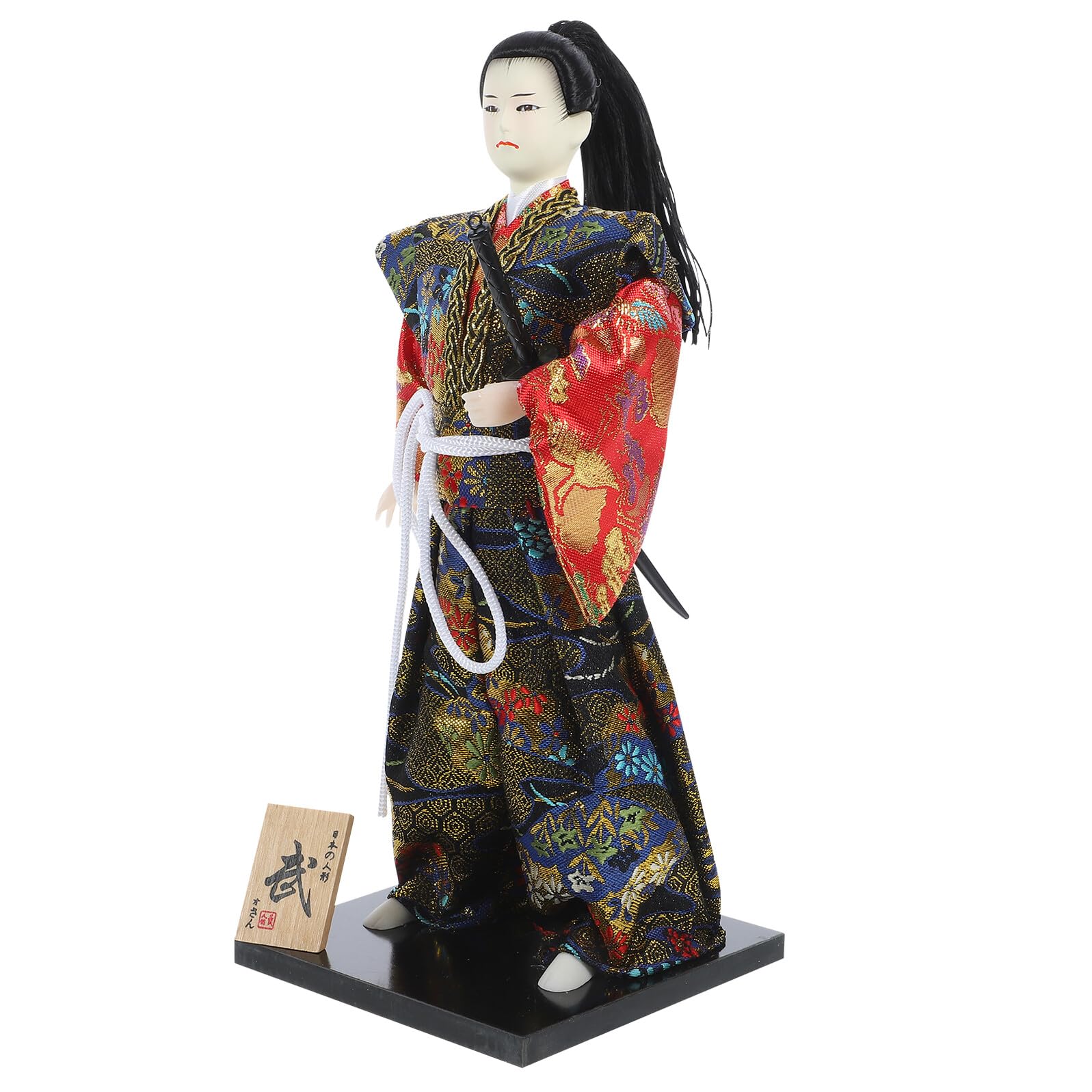 Muñeca Samurái Japonesa Clásica, Figura Decorativa de Tela 1 Pieza