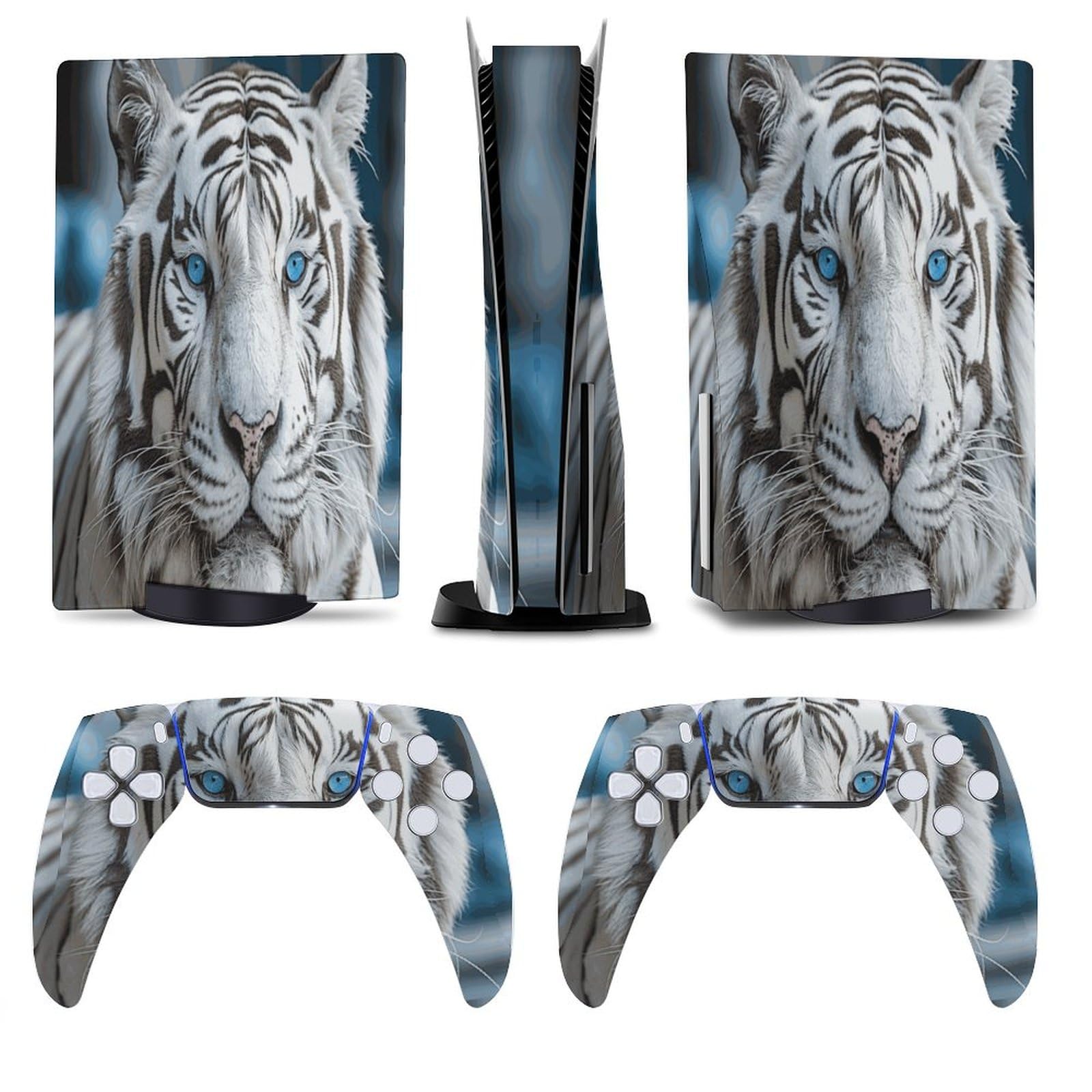 White Tiger for Model 5 Skin Accessories Cover Skins Anime Vinyl Cover Sticker Full Set for Model5 Disc