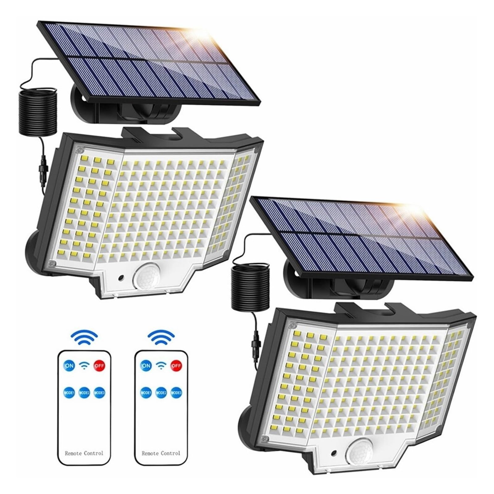 LNHHG Solar Flood Light 160 LED Super Bright Motion Sensor Solar Lights Outdoor IP65 Waterproof Remote Control Garden Street Porch Emergency Wall Lamp for Garden Driveway Garage Patio(1PCS 100LED)
