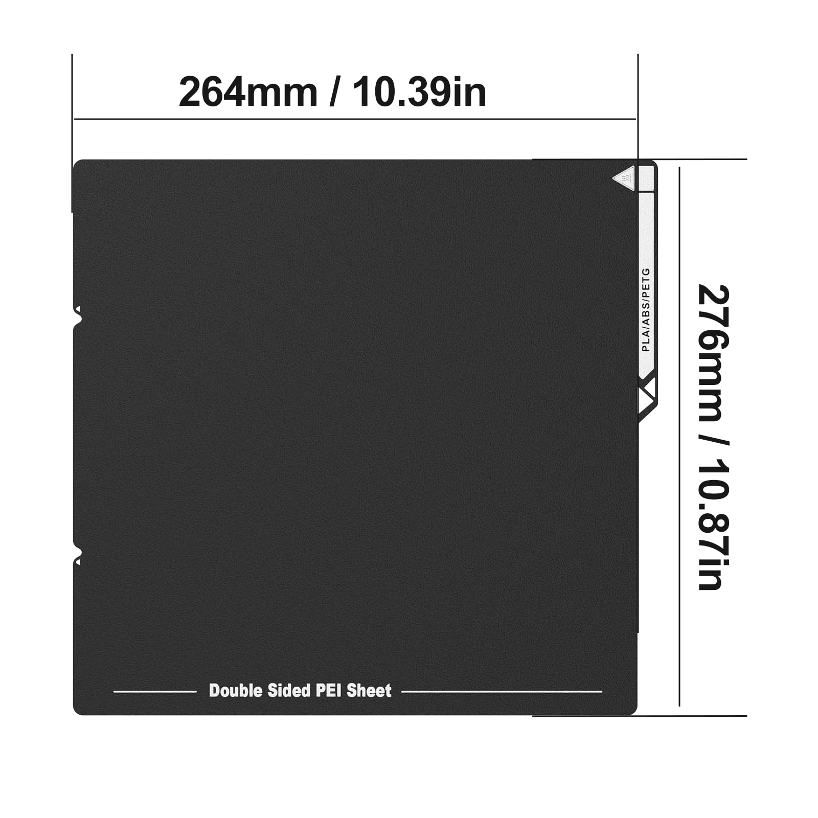 Kobra S1 Plataforma magnética PEI de acero para resortes, placa de construcción flexible con textura negra en ambos lados, hoja de construcción flexible para impresora 3D Anycubic Kobra X, Kobra S1