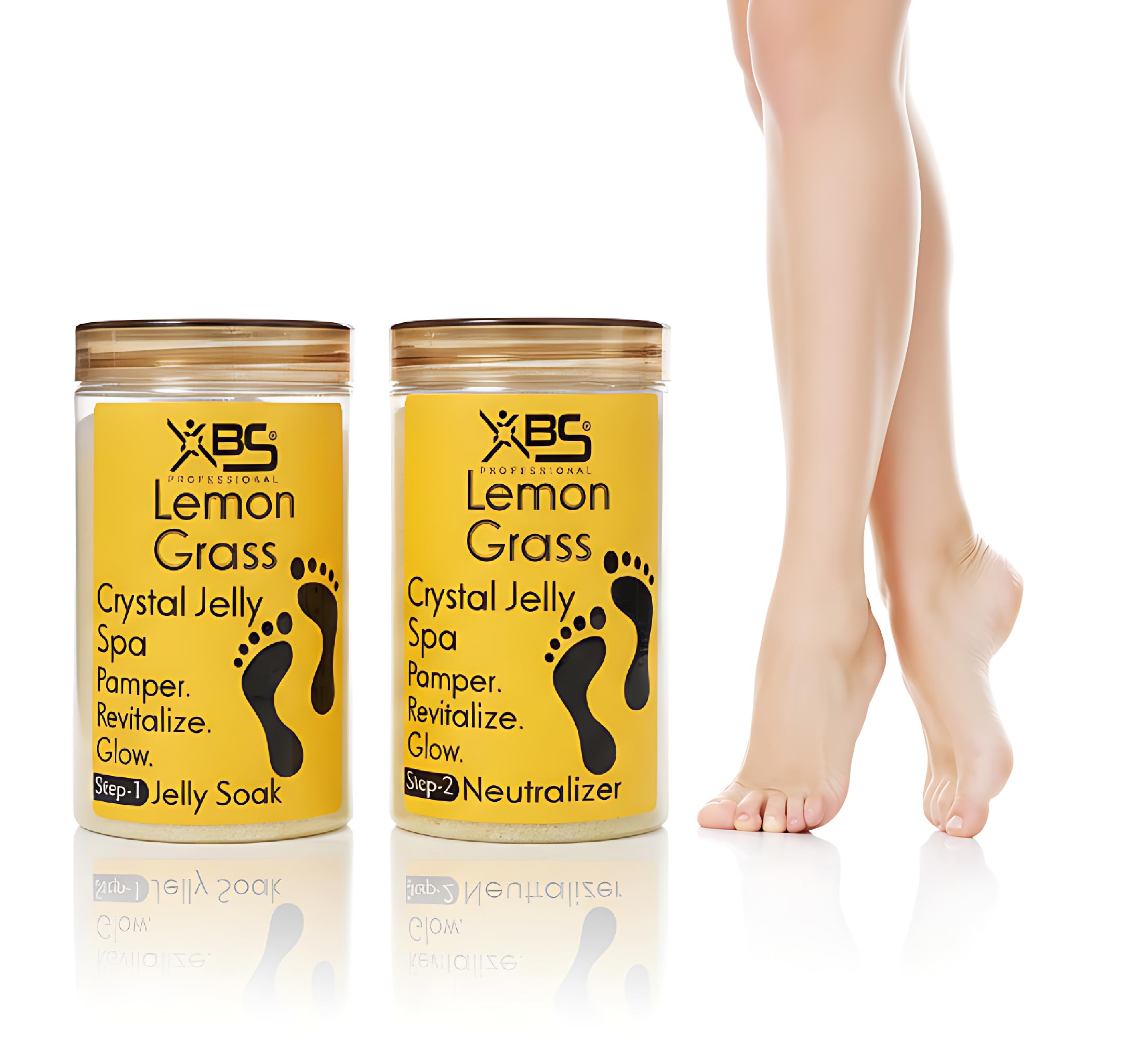 Grass Crystal Jelly Spa Foot Care Combo | Pampering & Revitalizing Foot Spa Treatment | Jelly Soak (Step-1) & Neutralizer (Step-2) | Refreshing Aroma for Soft, Glowing Feet (Lemon)-image-48