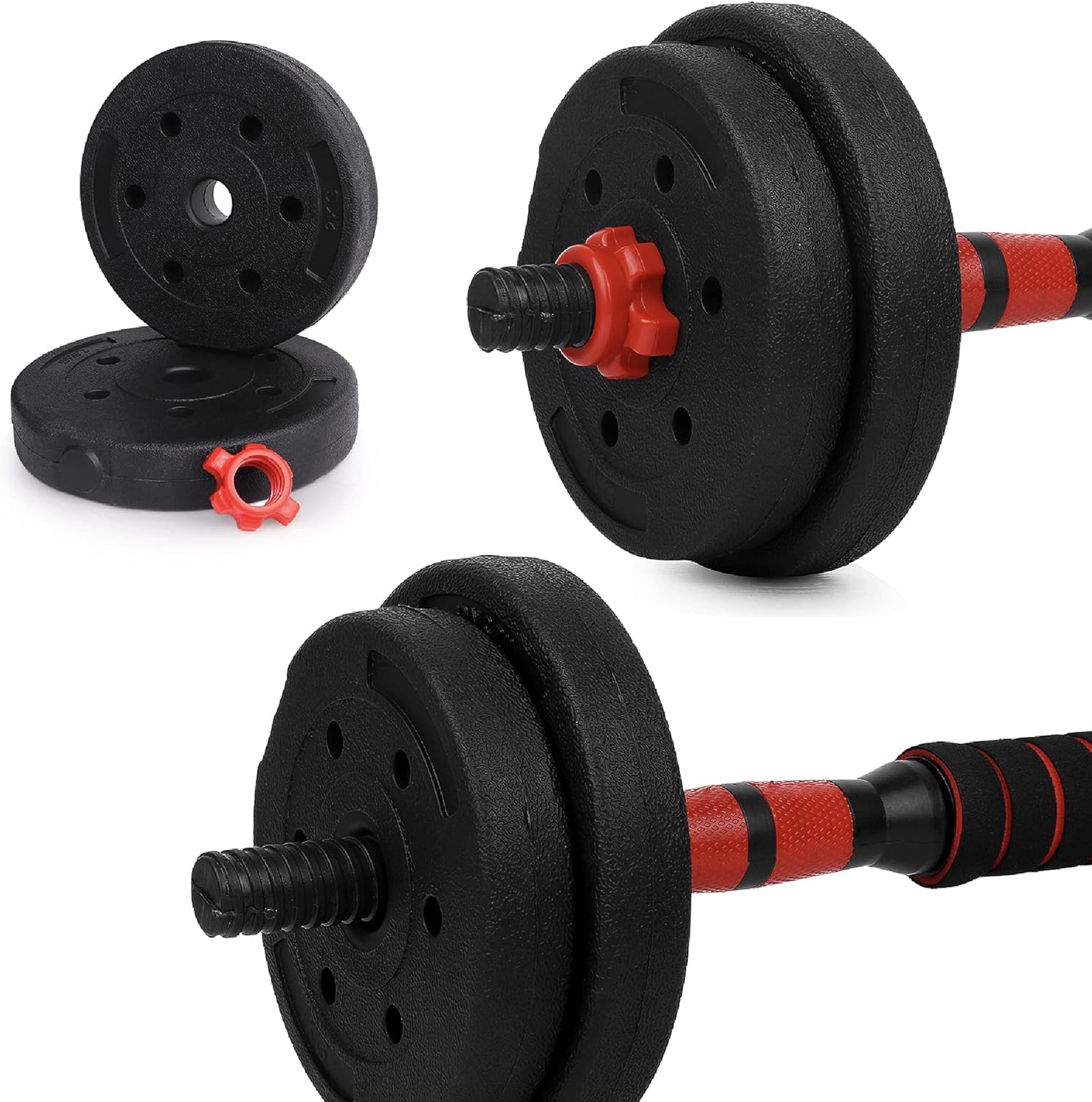 Set di pesi 40 KG 2 MANUBRI + 1 BILANCERE per Body Building