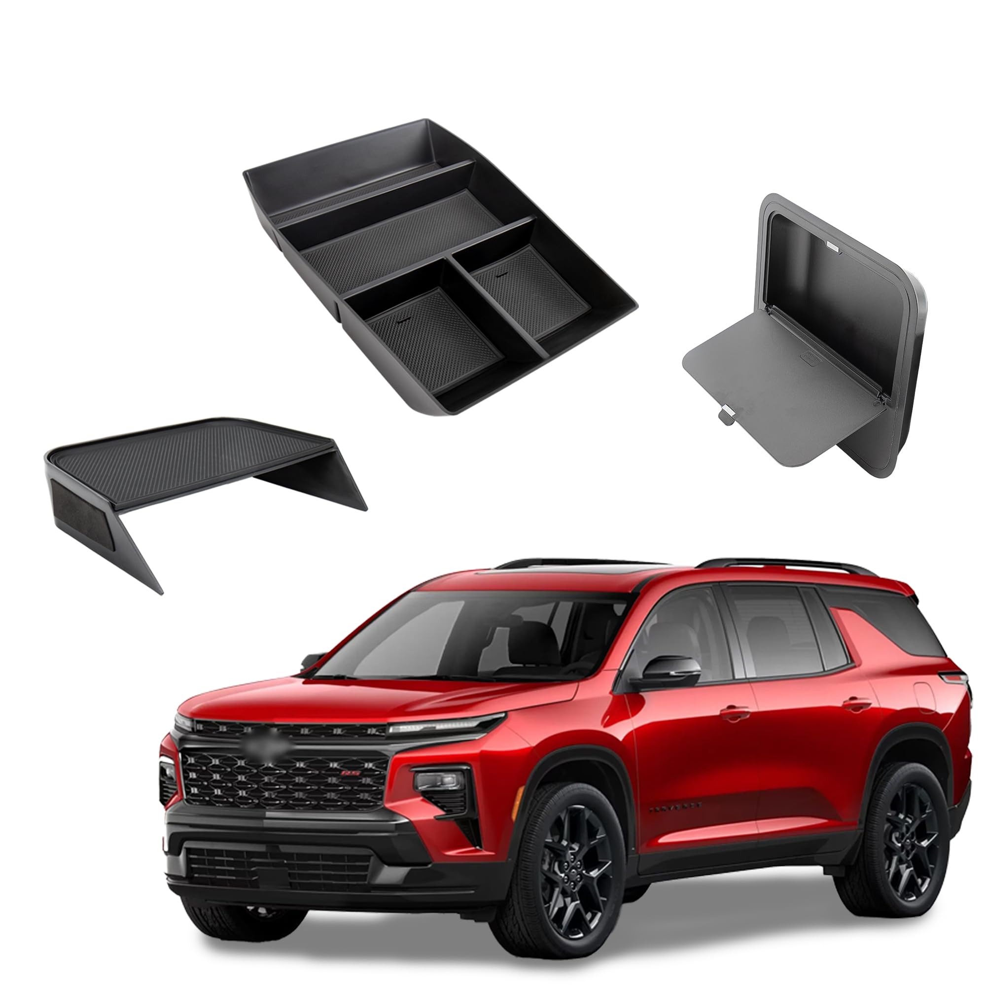 Photo 1 of Sinminou Center Console Organizer Compatible with 2024-2026 Chevy Traverse Accessories, Divider Compartment Tray?Console Bottom Storage Box?Armrest Hidden Insert Tray (Not fit 2024 Traverse Limited)