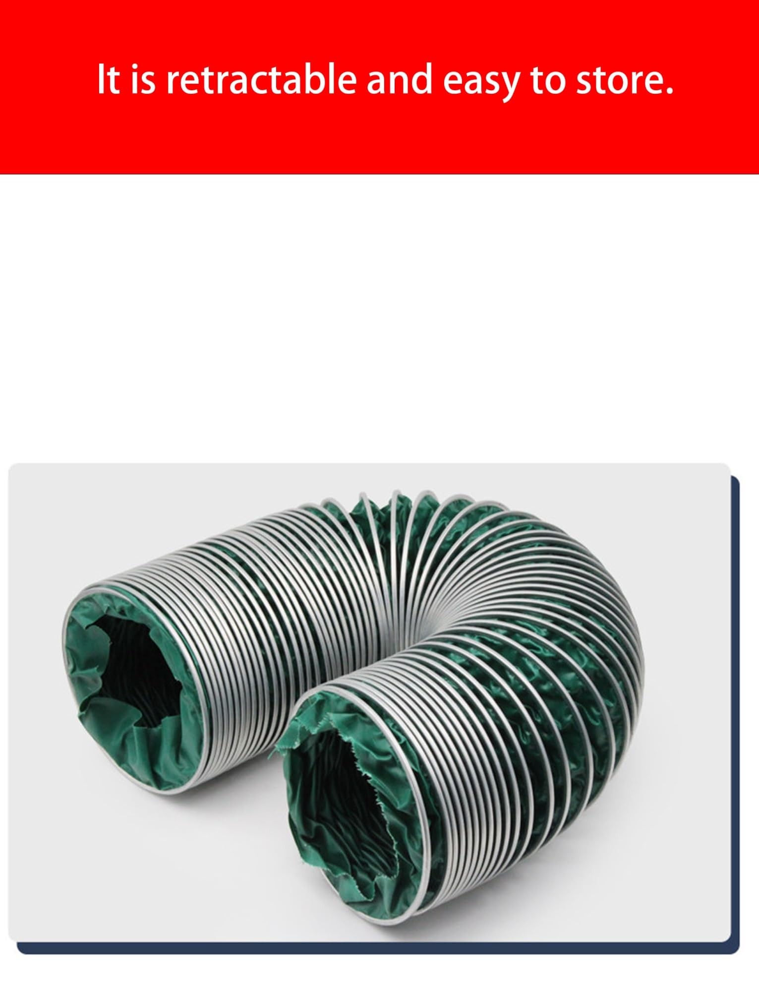 Tubo flessibile isolato: resistente, ignifugo, resistente al calore per sfiato asciugatrice, HVAC, scarico garage (8 m, 20 cm)