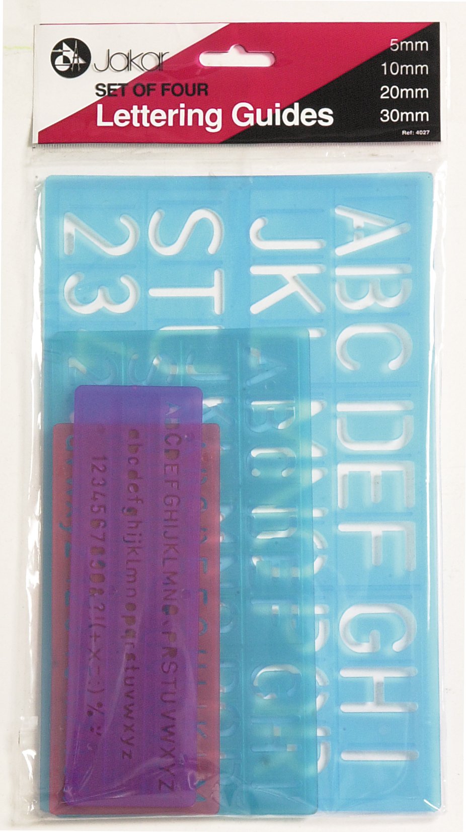 Jakar Green Alphabet Lettering Guide Multipack Stencil Template Architectural Technical Proffesional Artist Design Drawing Aid Tool